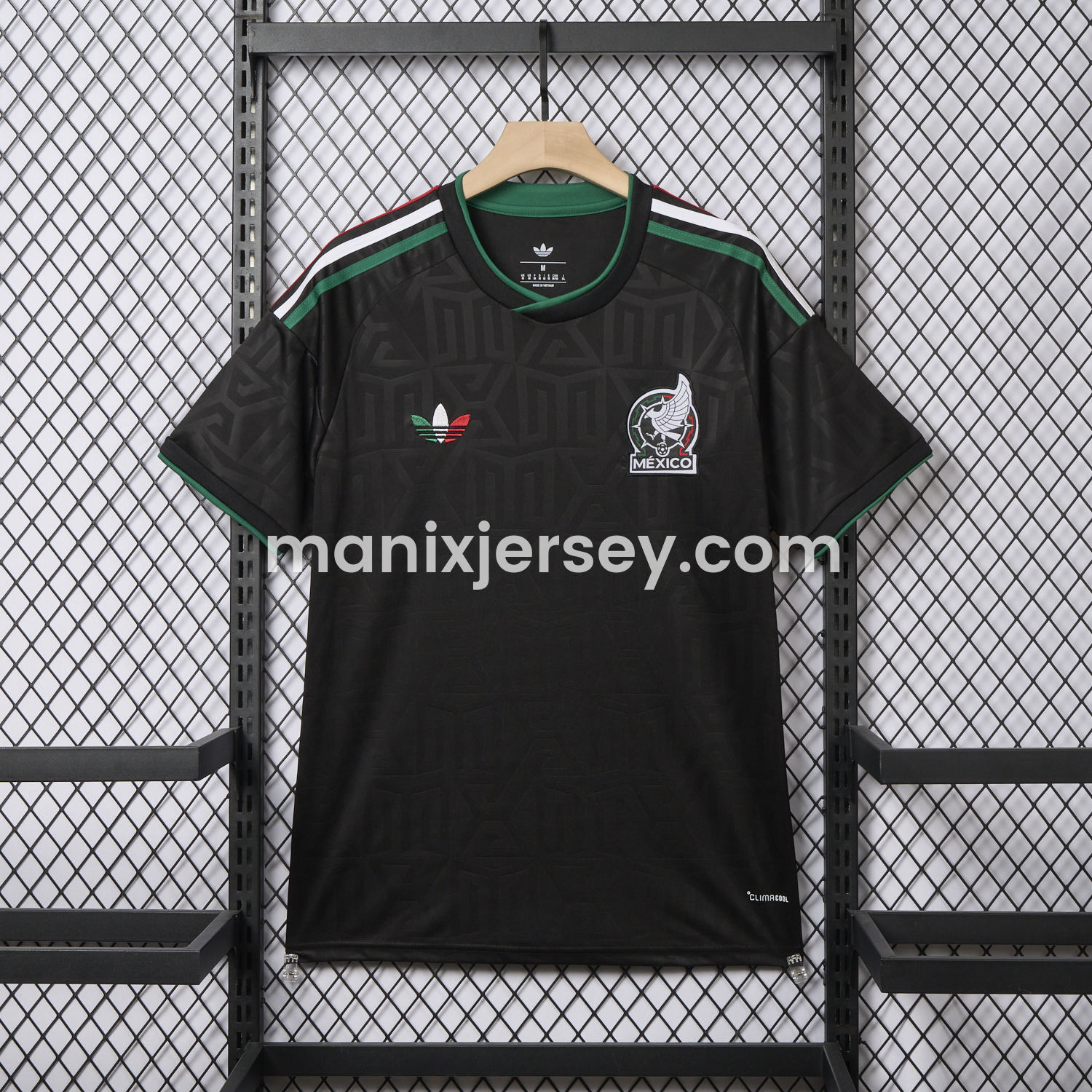 ManixJersey.com | Mexico 25-26 Thire Colors Trefoil Black Special Jersey - Fans Version -Customize Name, Number and Patch | Worldwide Shipping