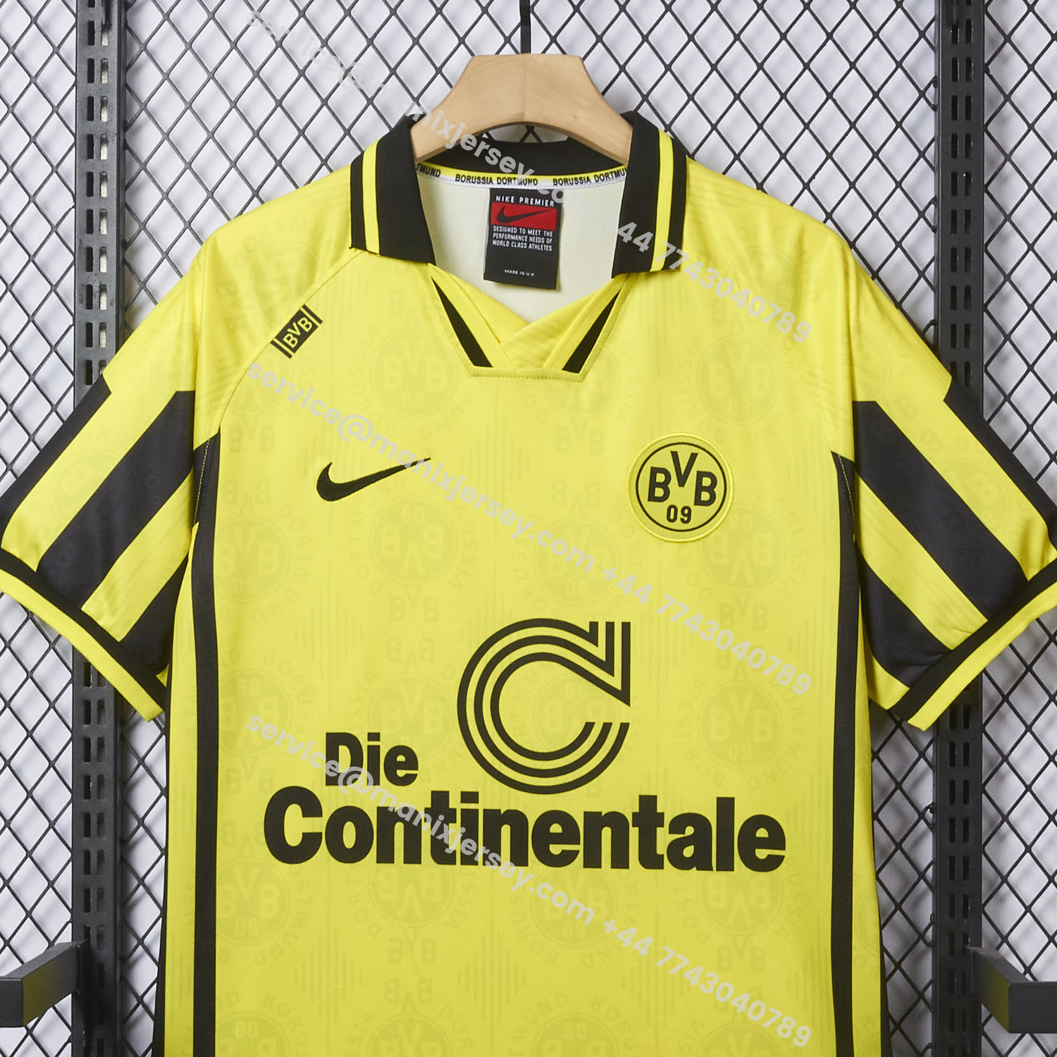 ManixJersey.com | Retro Dortmund 1996-97 Home Jersey -Customize Name, Number and Patch | Worldwide Shipping