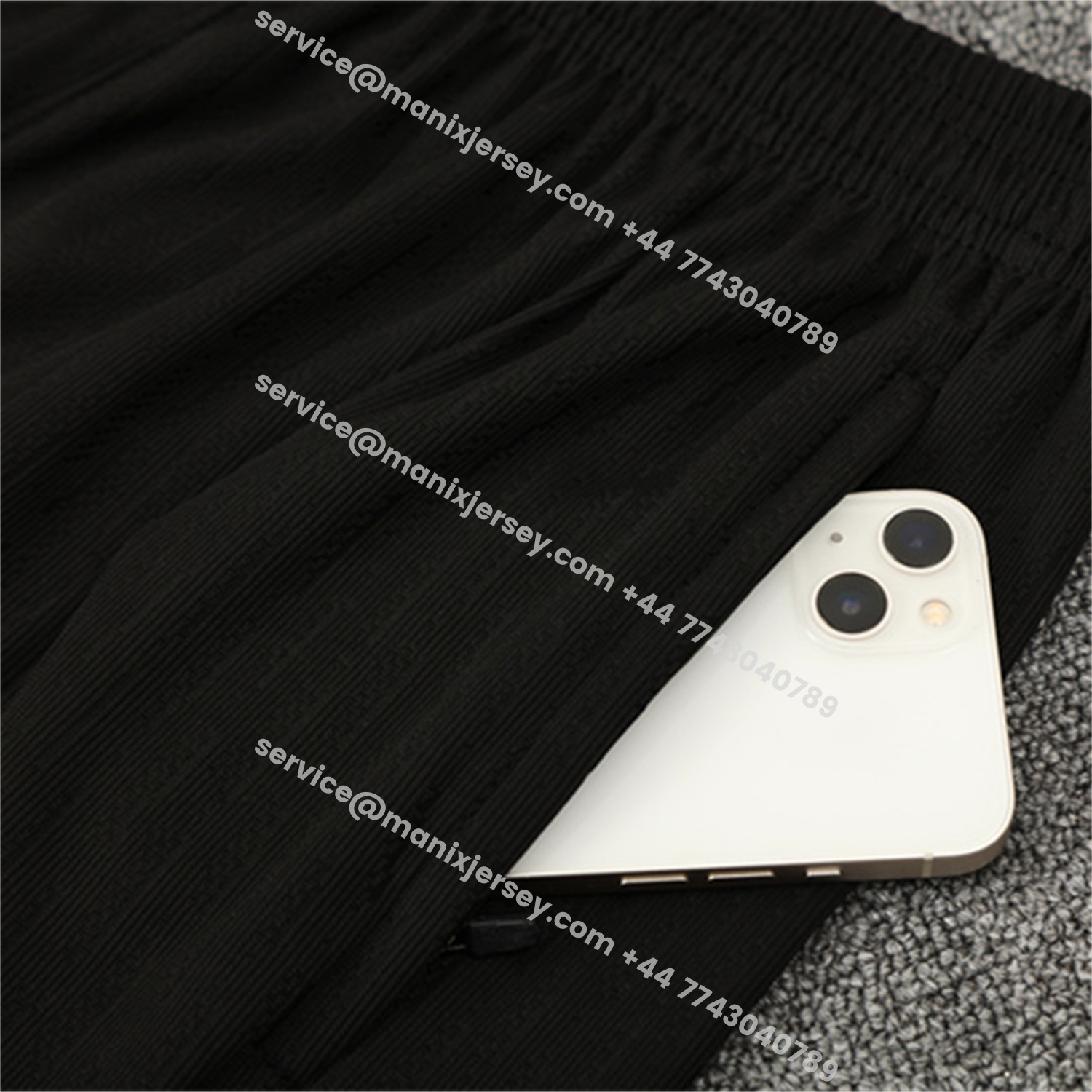 ManixJersey.com | France 25-26 Long Sleeve Training Set - Player Version - Black Top and Pants -Customize Name, Number and Patch | Worldwide Shipping