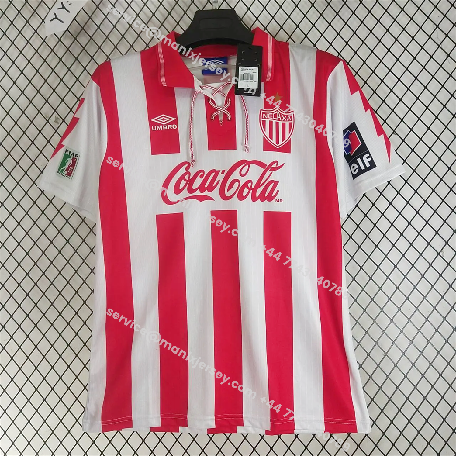 ManixJersey.com | Retro Club Necaxa 1995-96 Home Jersey -Customize Name, Number and Patch | Worldwide Shipping