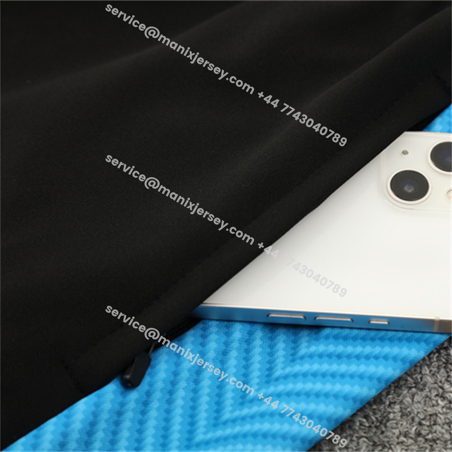 ManixJersey.com | Napoli 25-26 Long Sleeve Training Set - Gray Mecha Top & Black Pants -Customize Name, Number and Patch | Worldwide Shipping