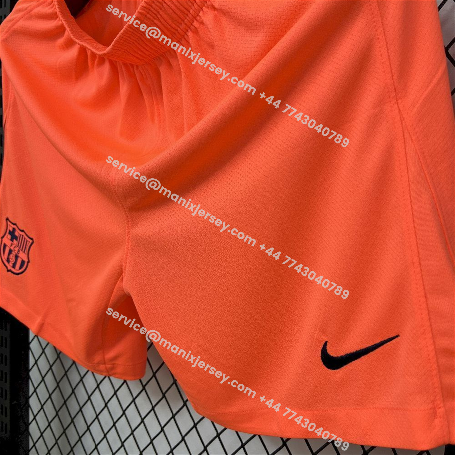 ManixJersey.com | Barcelona 25-26 Third Orange Shorts - Fans Version -Customize Name, Number and Patch | Worldwide Shipping