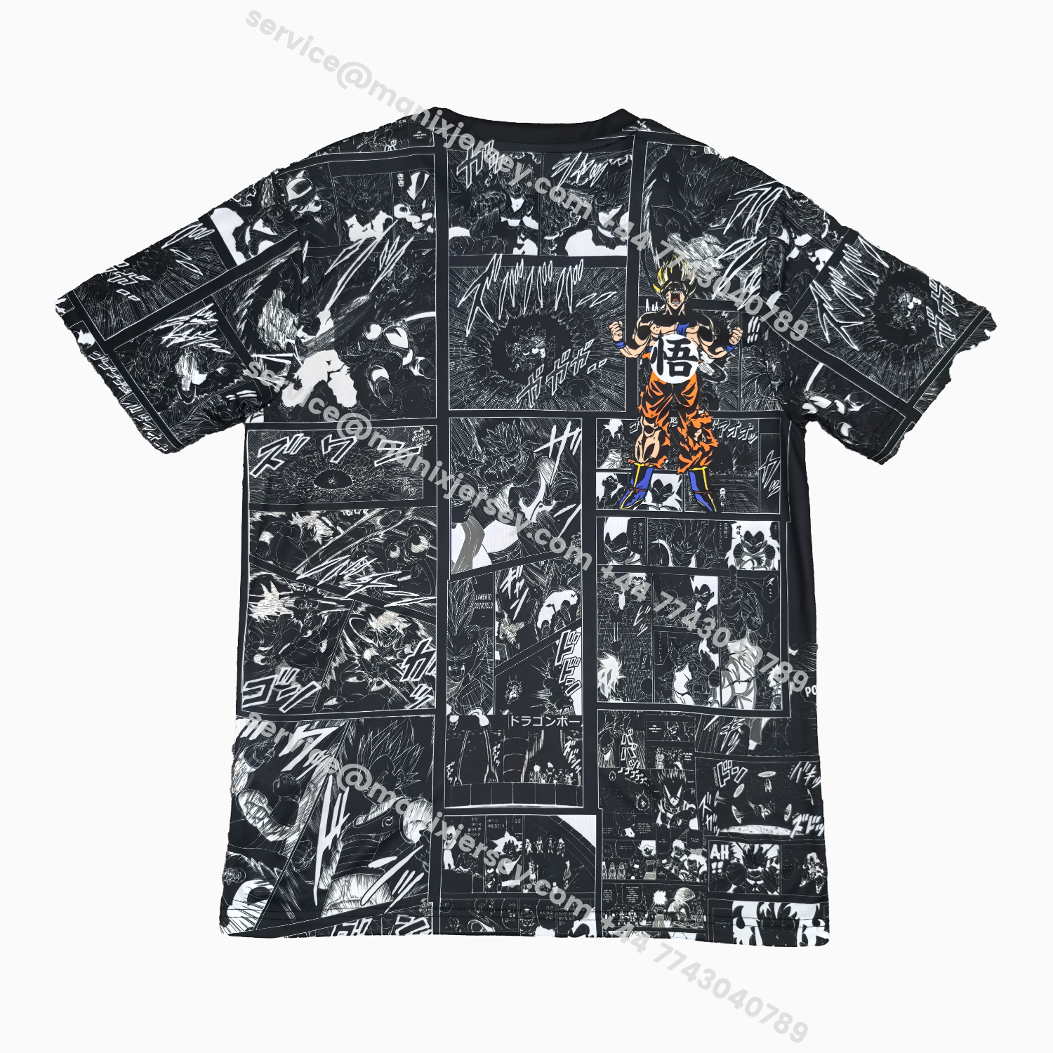 ManixJersey.com | Japan 25-26 Son Goku Super Saiyan Black Jersey - Fans Version -Customize Name, Number and Patch | Worldwide Shipping
