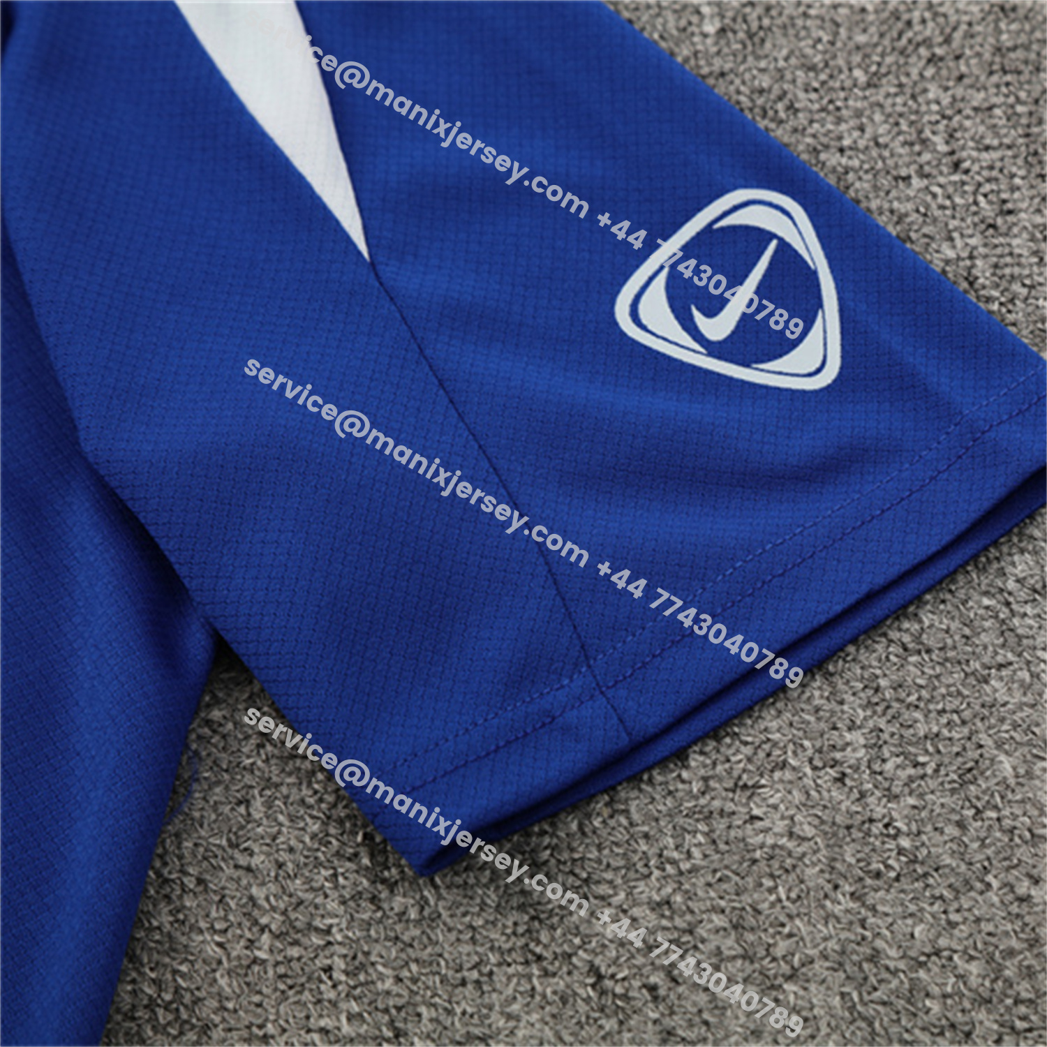 ManixJersey.com | C.H.E.L.S.E.A 25-26 Short-Sleeve Training Set - Blue Top & Black Shorts -Customize Name, Number and Patch | Worldwide Shipping