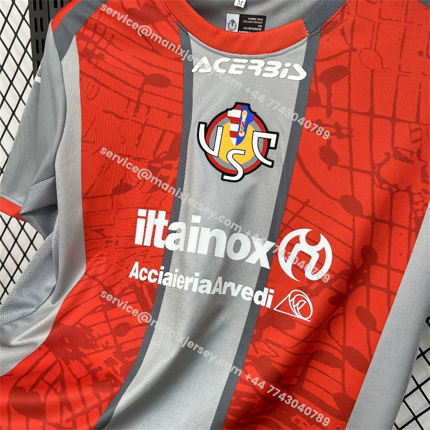 ManixJersey.com | Cremonese 25-26 Home Jersey - Fans Version -Customize Name, Number and Patch | Worldwide Shipping