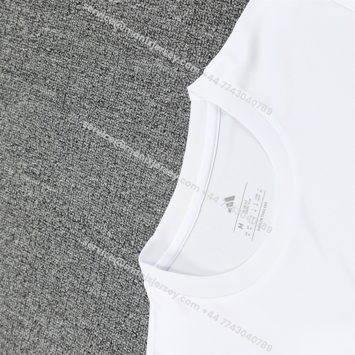 ManixJersey.com | Real Madrid 25-26 Vest Training Set - Grey And White Vest & Black Shorts -Customize Name, Number and Patch | Worldwide Shipping
