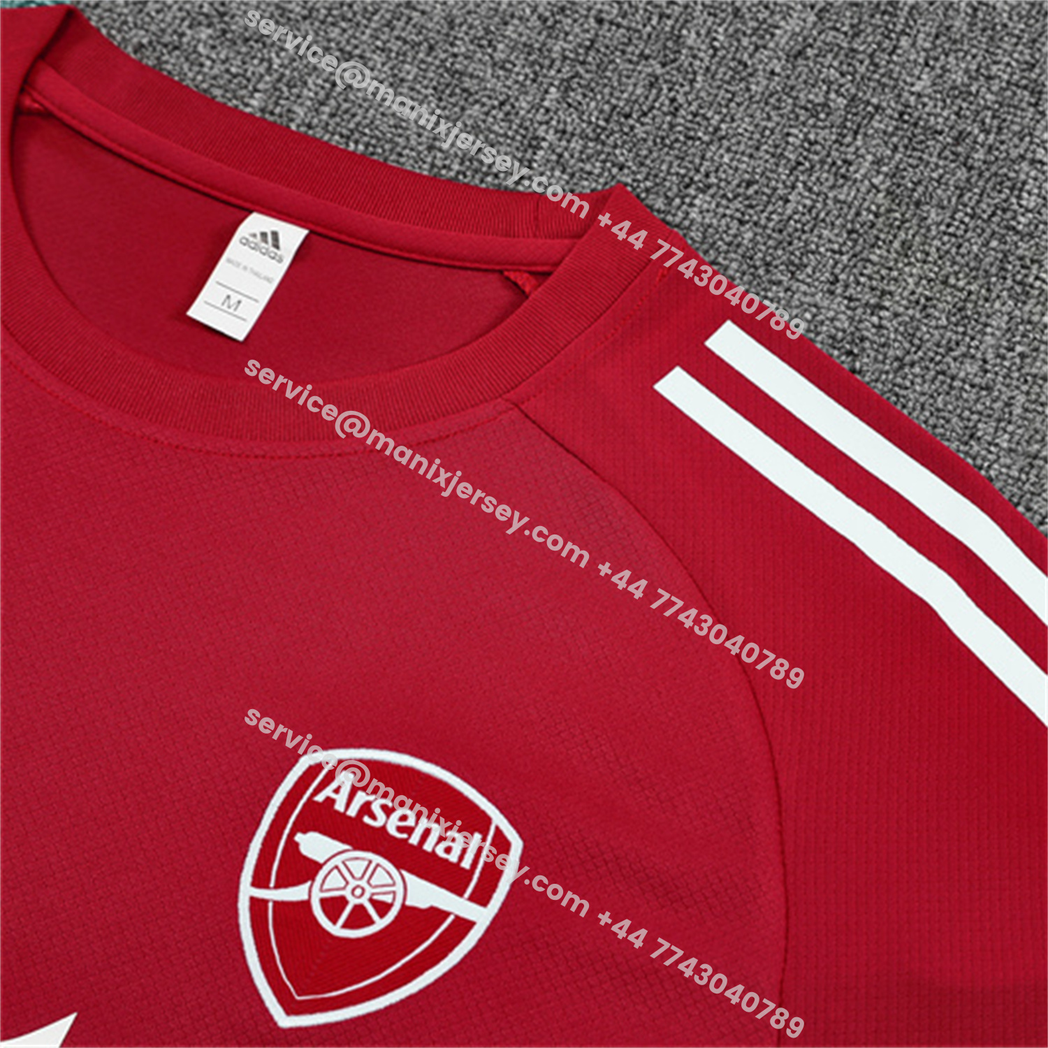 ManixJersey.com | Arsenal 25-26 Kids Short-Sleeve Training Set - Red Top & Green Shorts -Customize Name, Number and Patch | Worldwide Shipping