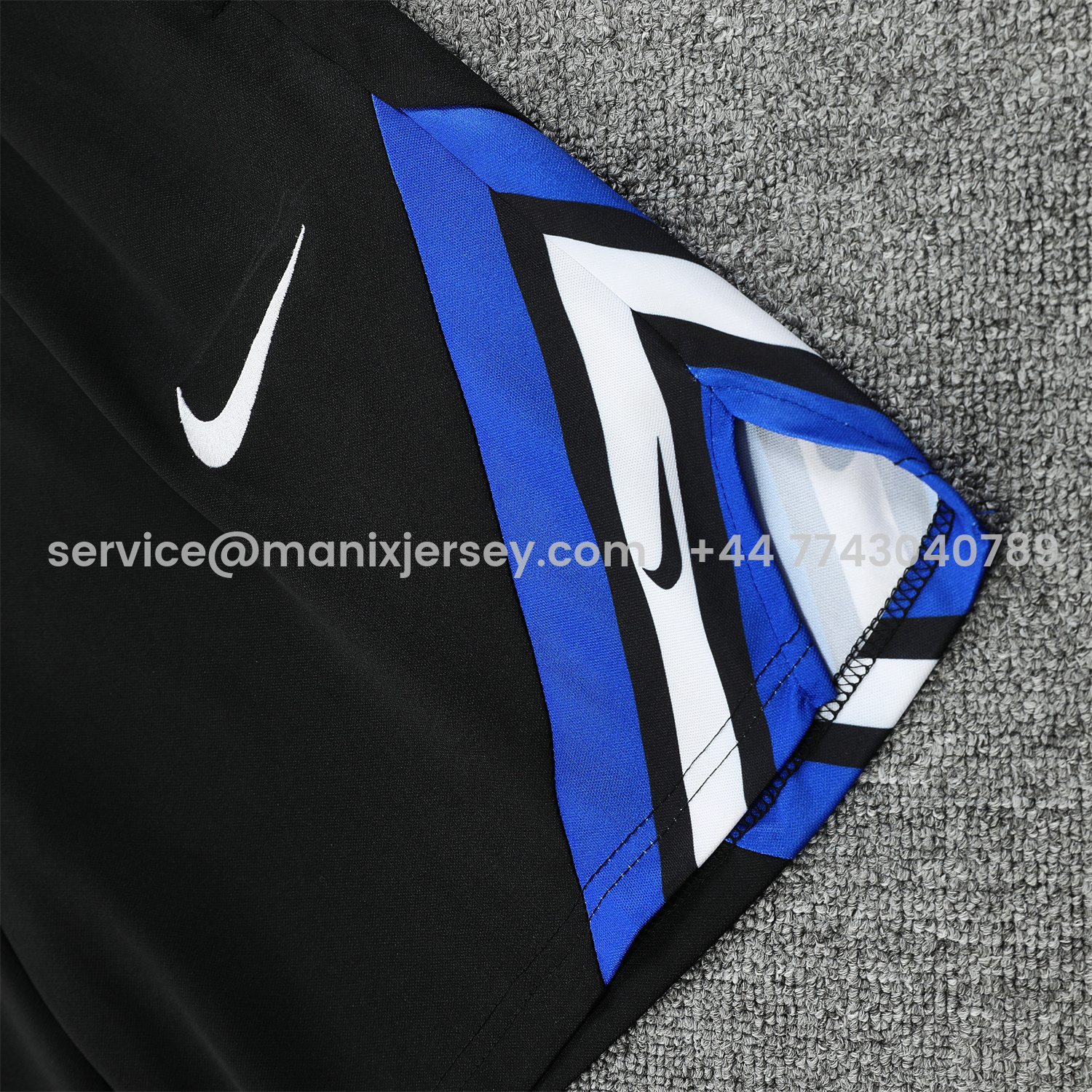ManixJersey.com | Inter Milan 25-26 Short-Sleeve Training Set - Blue Top & Black Shorts -Customize Name, Number and Patch | Worldwide Shipping
