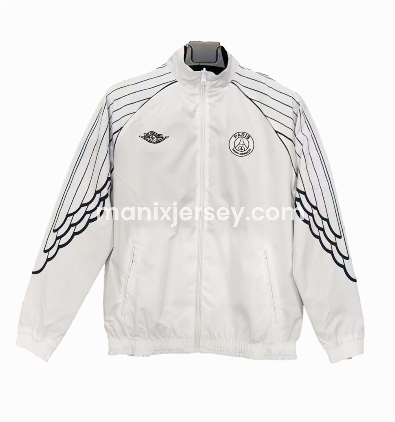 ManixJersey.com | Paris Saint-Germain PSG 24-25 Wings Double Sided Reversible Windbreaker - White & Blue -Customize Name, Number and Patch | Worldwide Shipping