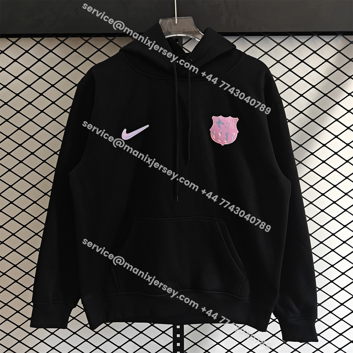 ManixJersey.com | Barcelona 25-26 Originals Terrace Icon Unisex Pullover Hoodie -Customize Name, Number and Patch | Worldwide Shipping