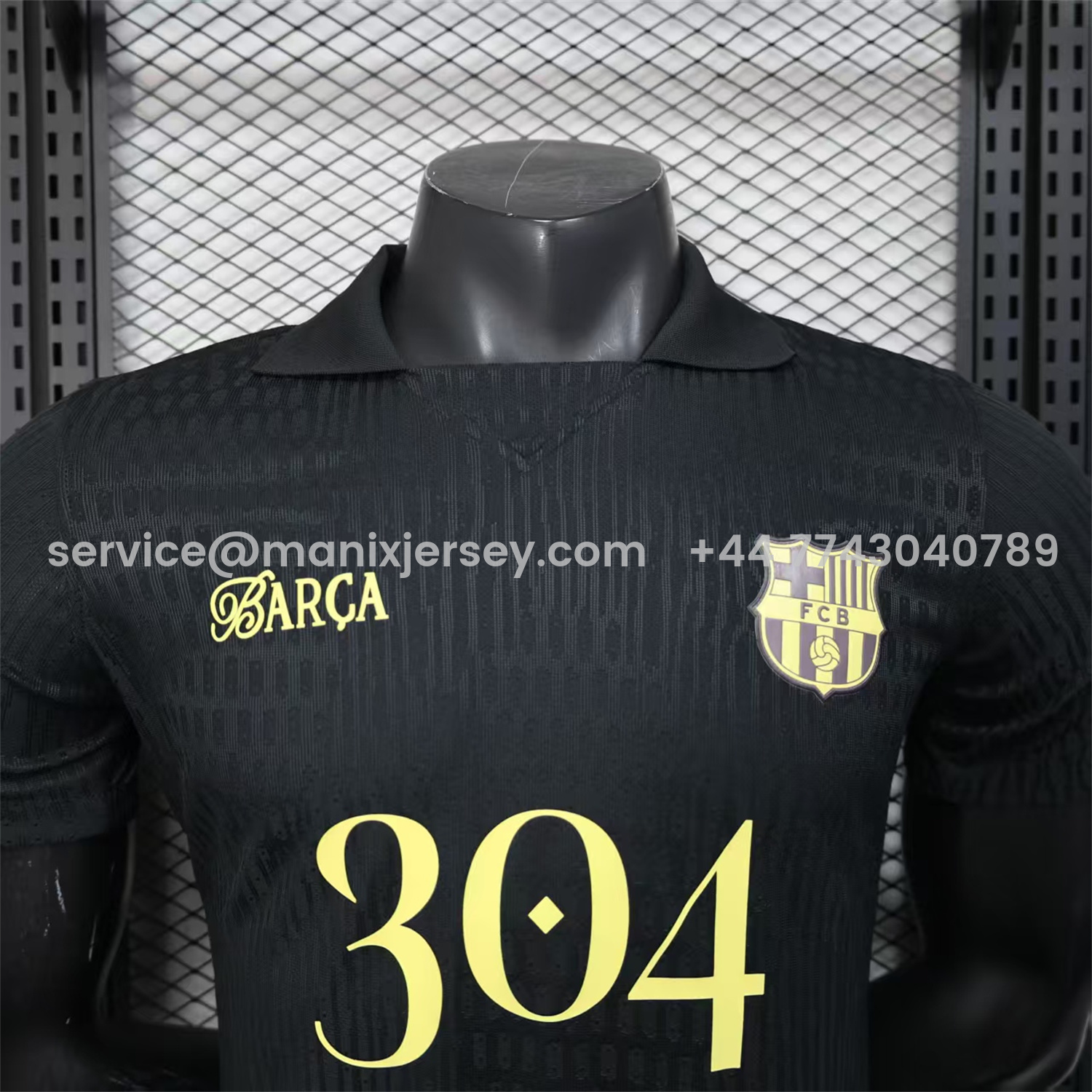 ManixJersey.com | Barcelona 25-26 304 Black Special Jersey - Player Version -Customize Name, Number and Patch | Worldwide Shipping
