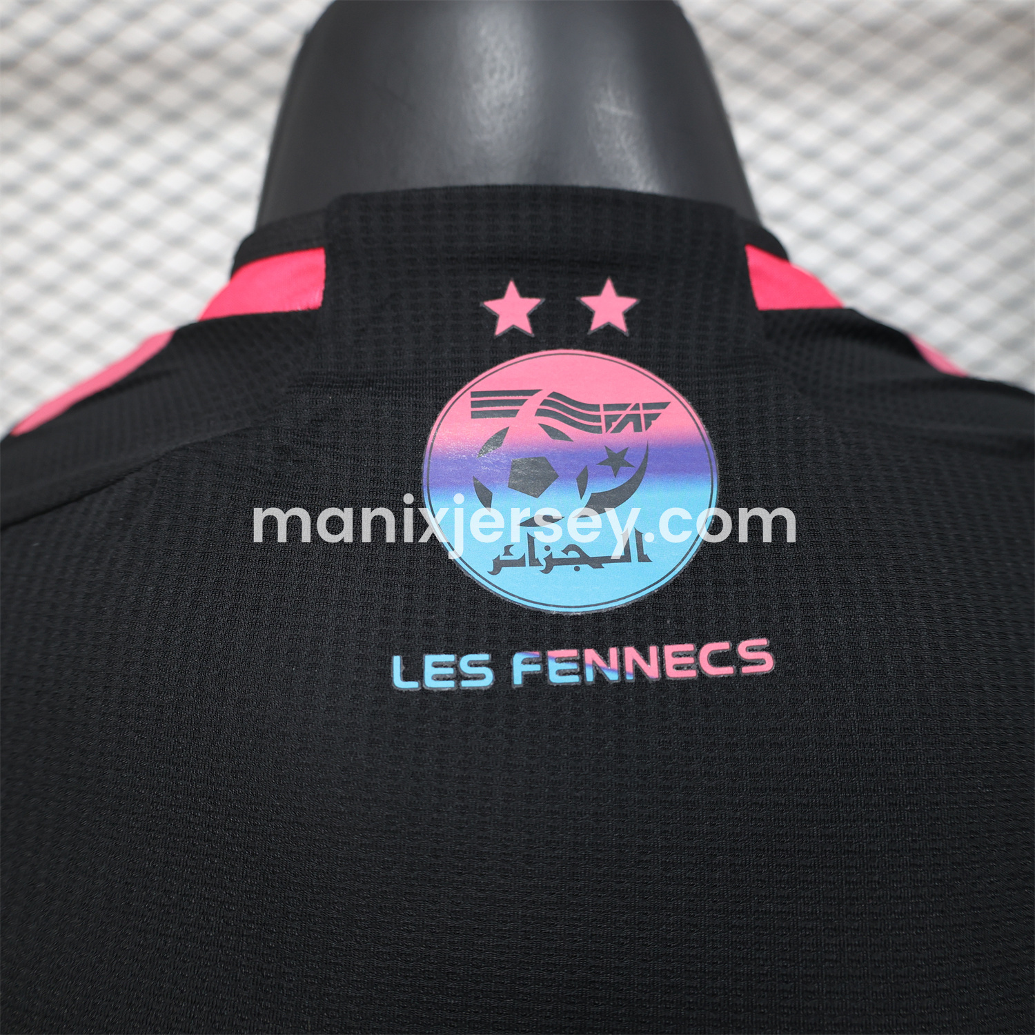 ManixJersey.com | Algeria 25-26 Pure Black with Fluorescent Green Powder Advertising Jersey - Player Version -Customize Name, Number and Patch | Worldwide Shipping