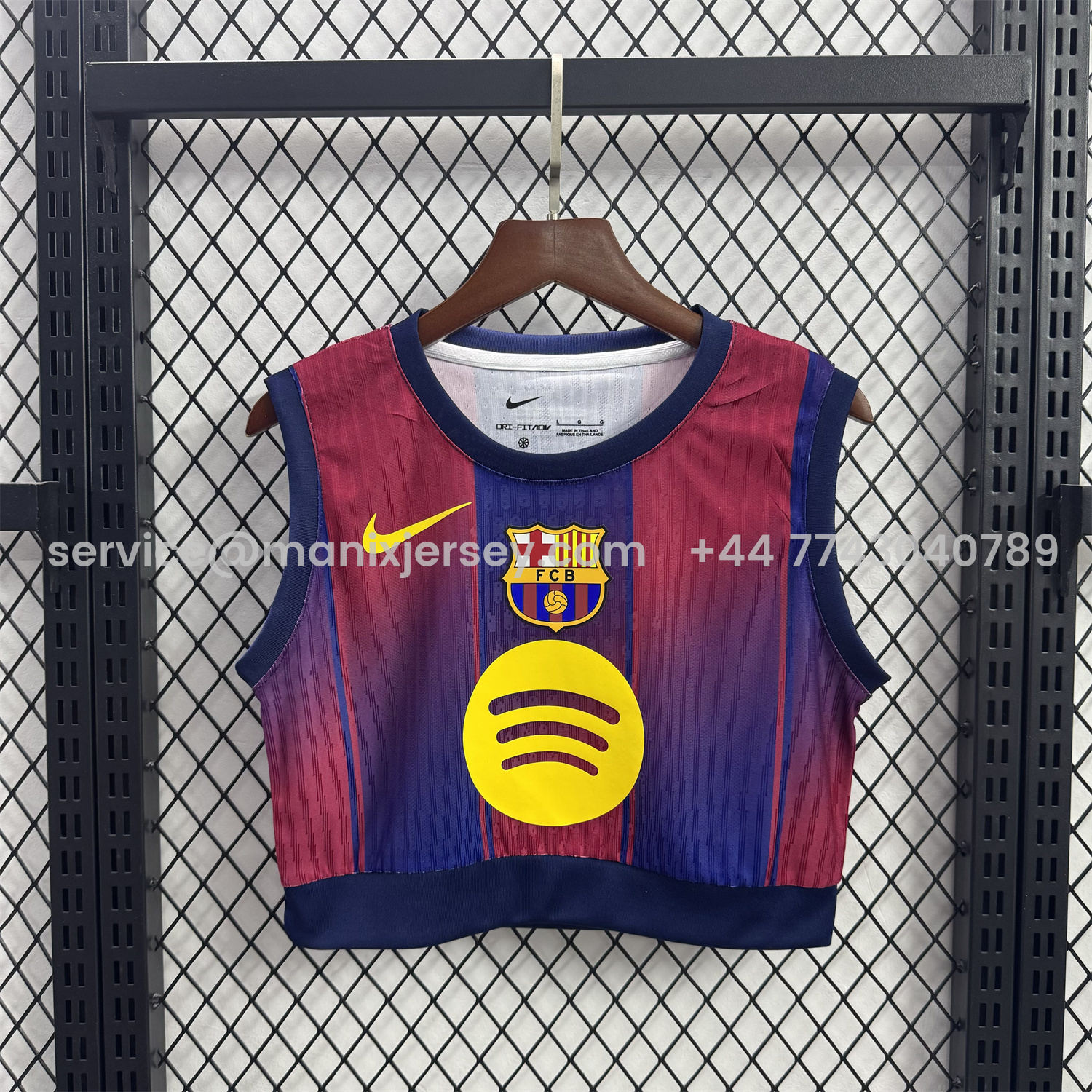 ManixJersey.com | Women's Barcelona 25-26 Home Center Logo Yoga Vest -Customize Name, Number and Patch | Worldwide Shipping