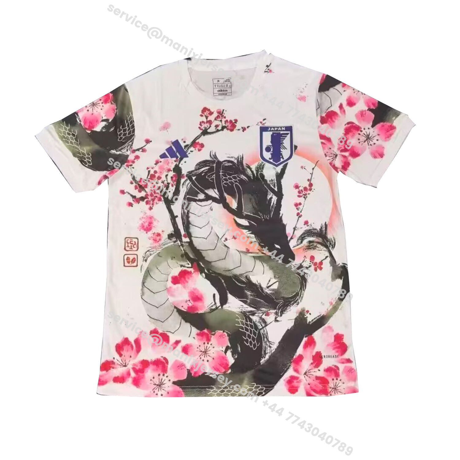 ManixJersey.com | Japan 25-26 Cherry Blossom Ink Painting Black Dragon Special Jersey - Fans Version -Customize Name, Number and Patch | Worldwide Shipping