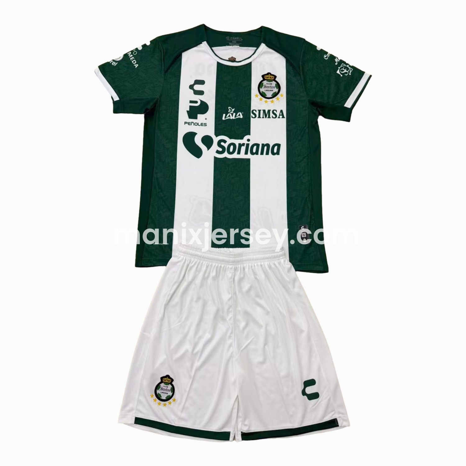 ManixJersey.com | Santos Laguna 24-25 Home Kids Kit -Customize Name, Number and Patch | Worldwide Shipping