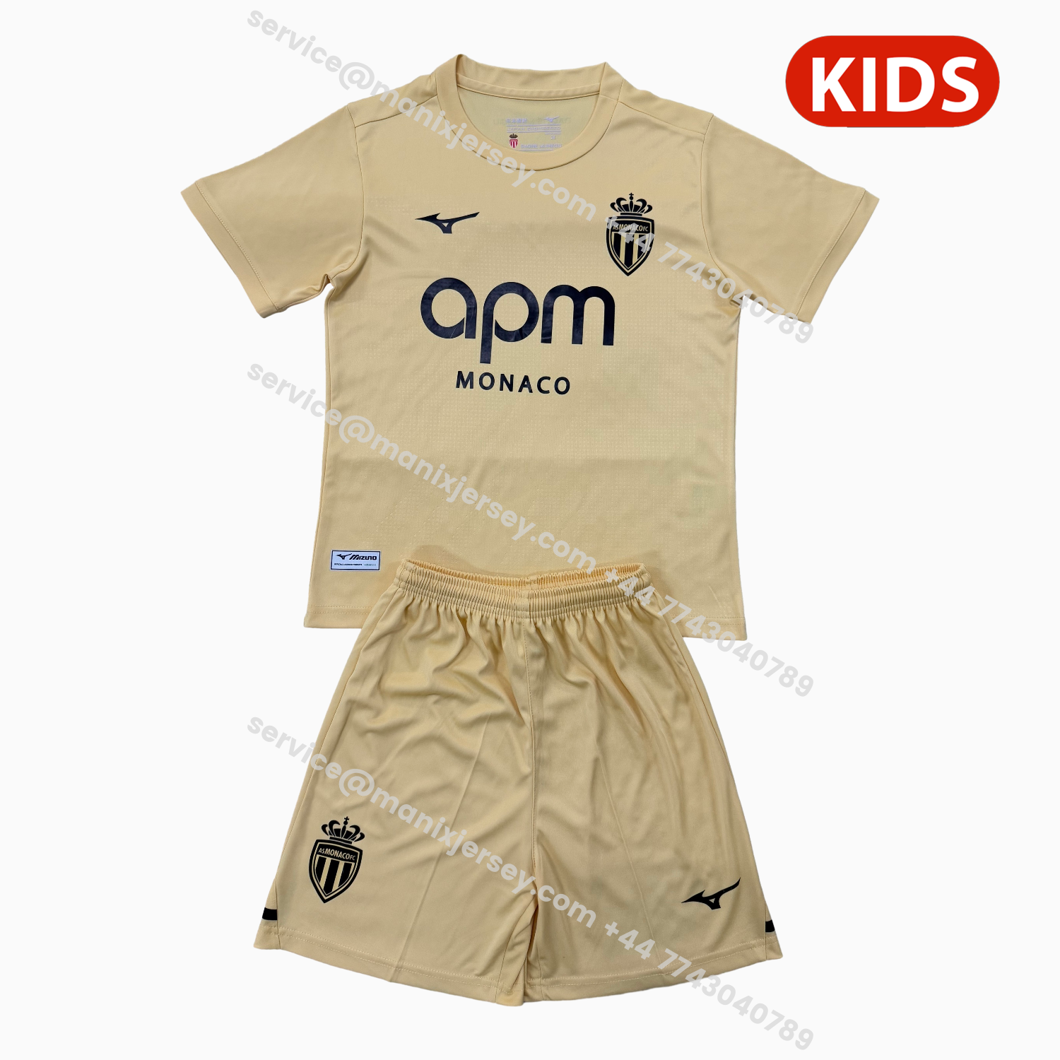 ManixJersey.com | AS Monaco 25-26 Third Kids Kit -Customize Name, Number and Patch | Worldwide Shipping