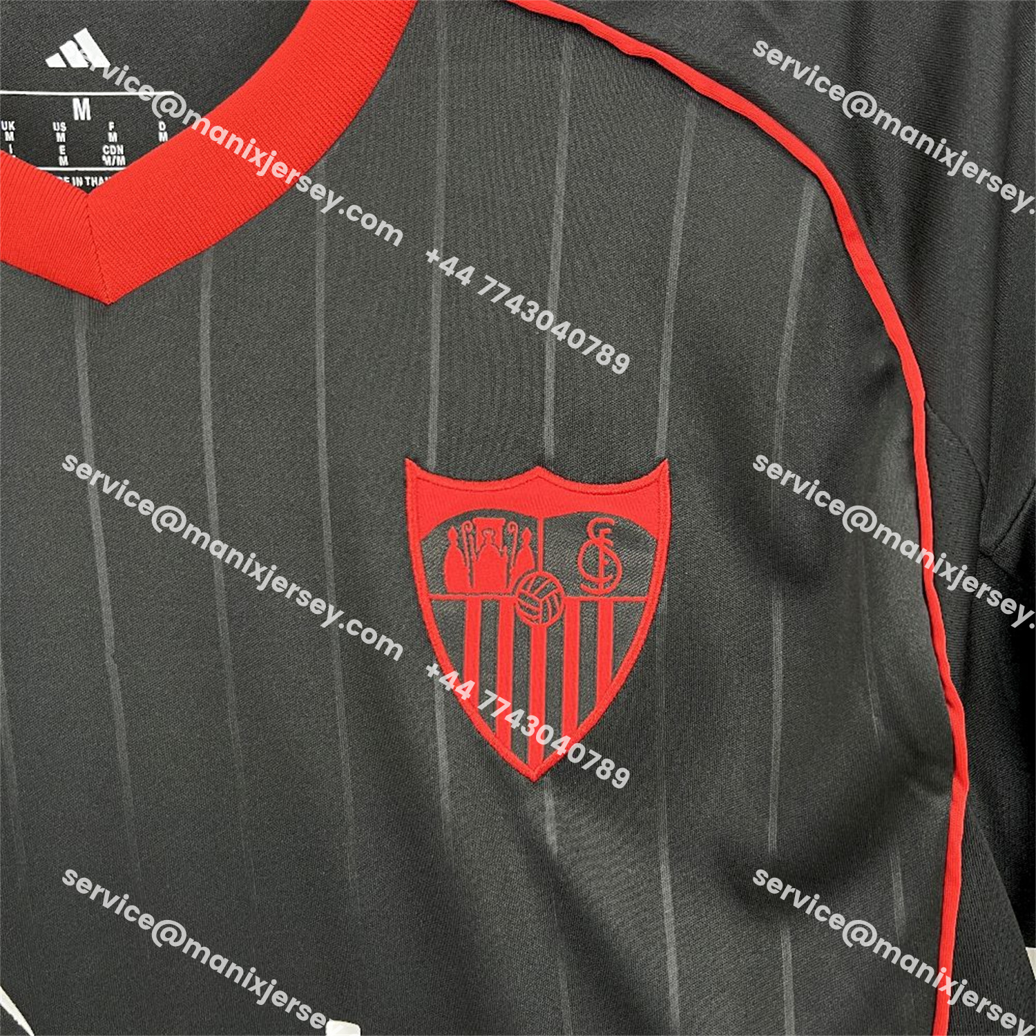 ManixJersey.com | Sevilla 25-26 Third Black Jersey - Fans Version -Customize Name, Number and Patch | Worldwide Shipping