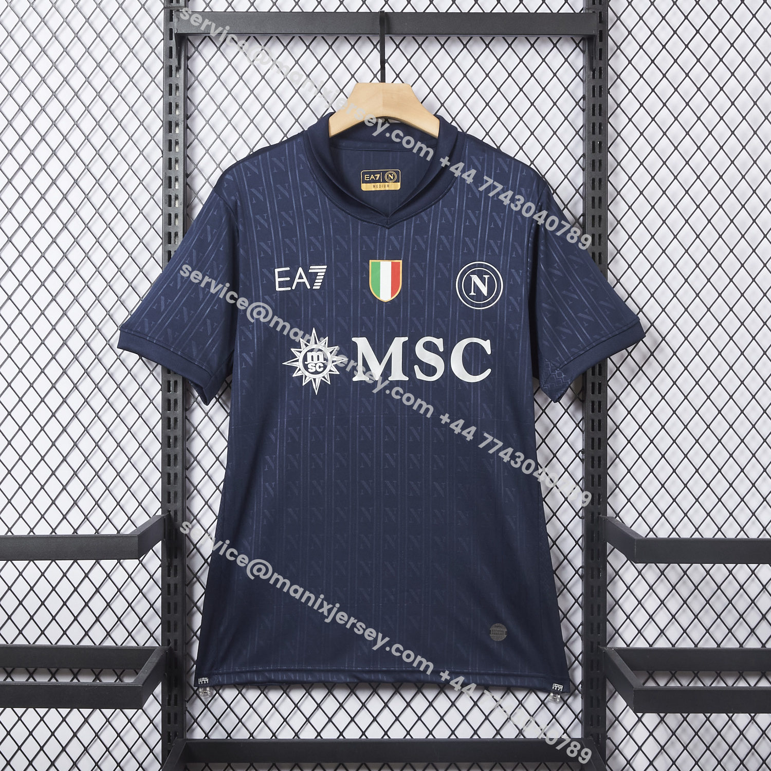 ManixJersey.com | Napoli 25-26 European Third Deep Blue Jersey - Fans Version -Customize Name, Number and Patch | Worldwide Shipping