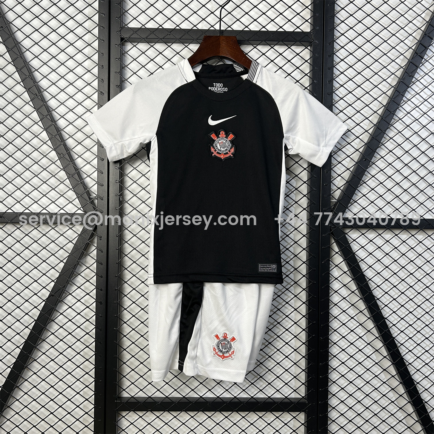 ManixJersey.com | Corinthians 25-26 Home Kids Kit -Customize Name, Number and Patch | Worldwide Shipping