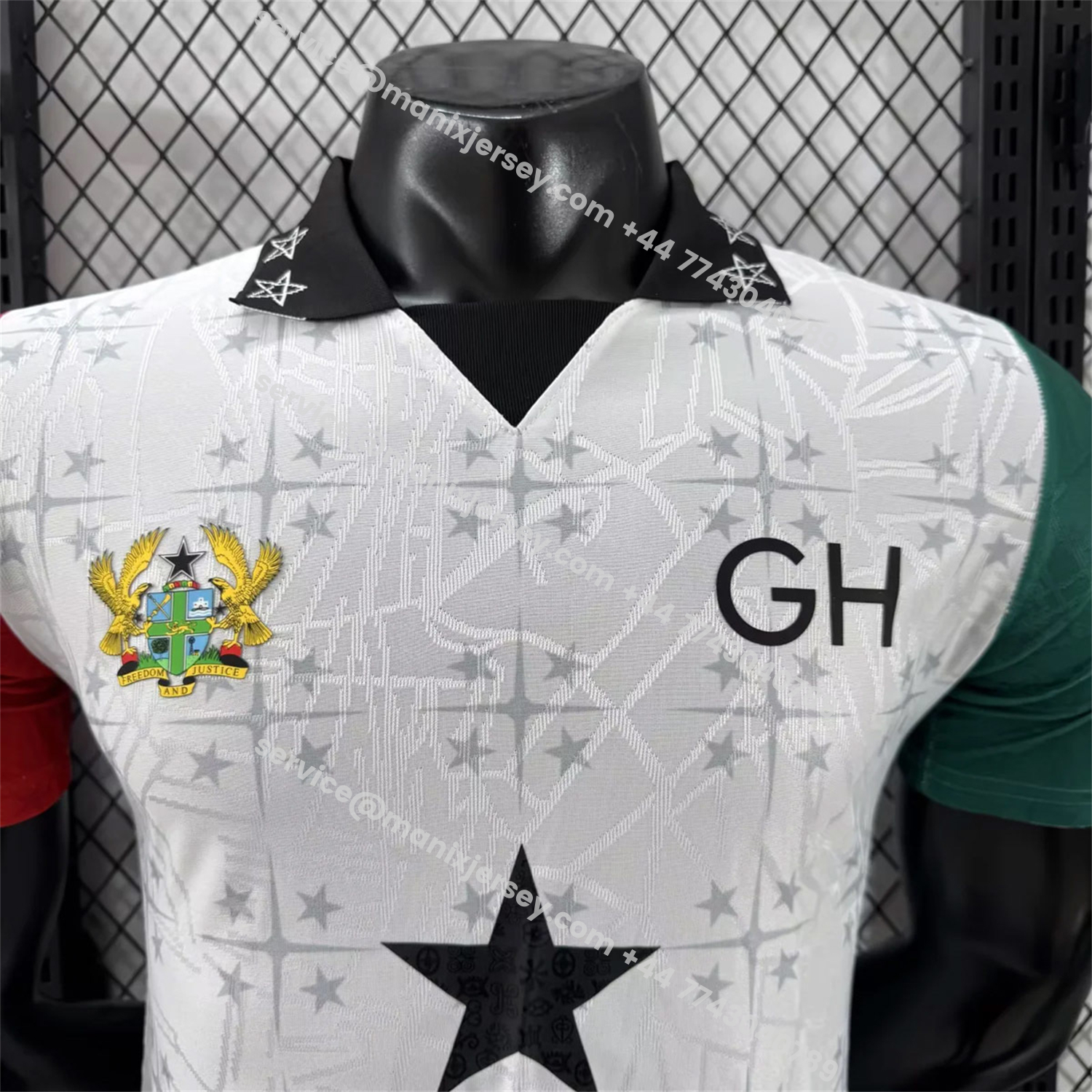 ManixJersey.com | Ghana 2026 Coat Of Arms White Special Jersey - Player Version -Customize Name, Number and Patch | Worldwide Shipping