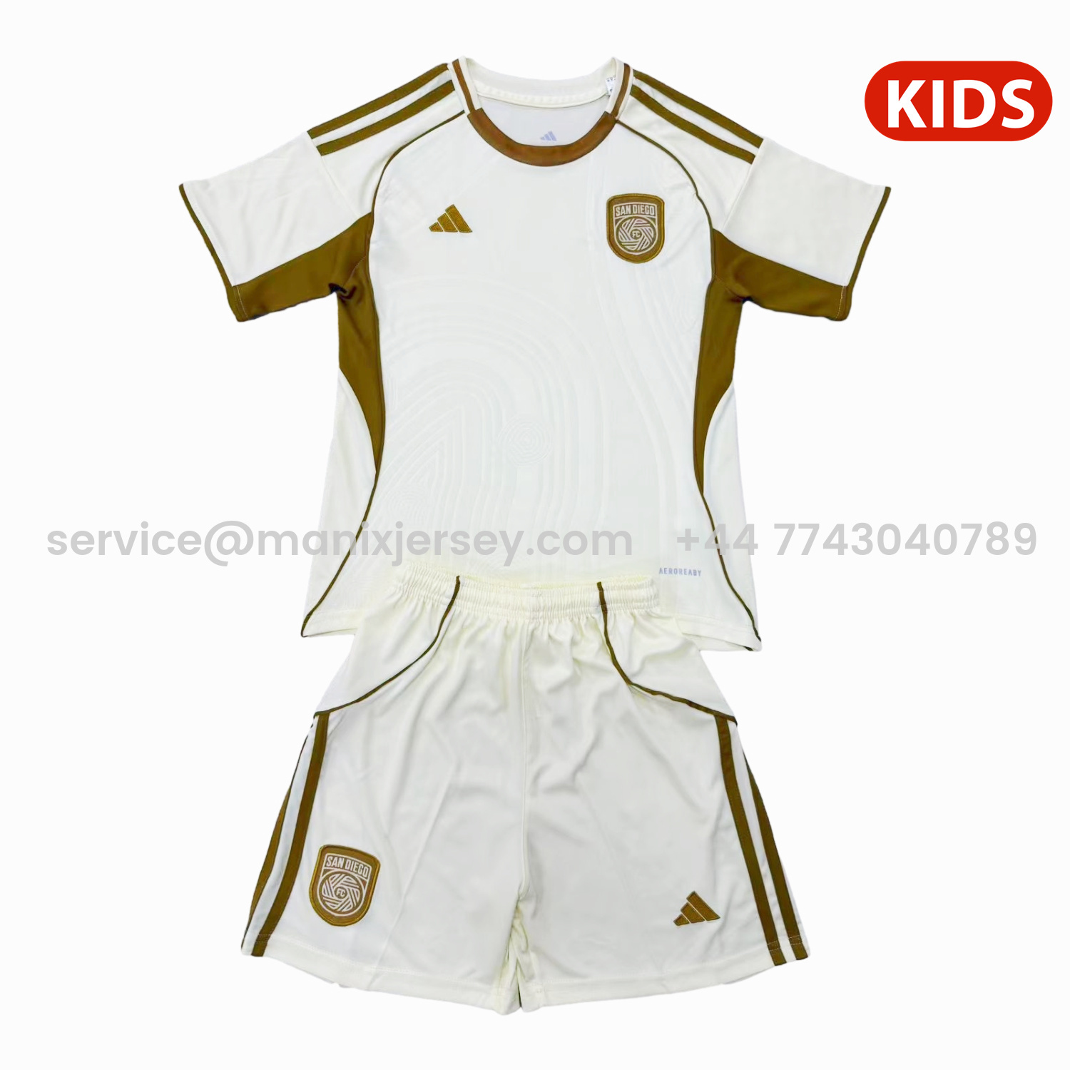 ManixJersey.com | San Diego 25-26 Pre-Match Training Kids Kit -Customize Name, Number and Patch | Worldwide Shipping