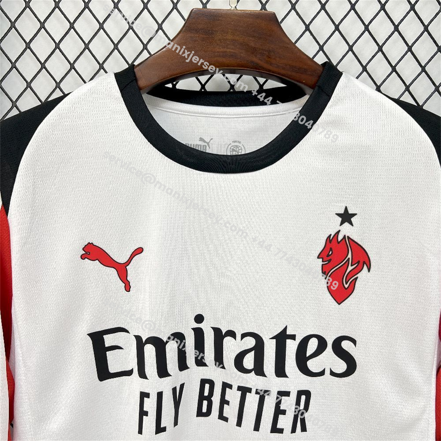 ManixJersey.com | AC Milan 25-26 Away White Long Sleeves Jersey - Fans Version -Customize Name, Number and Patch | Worldwide Shipping