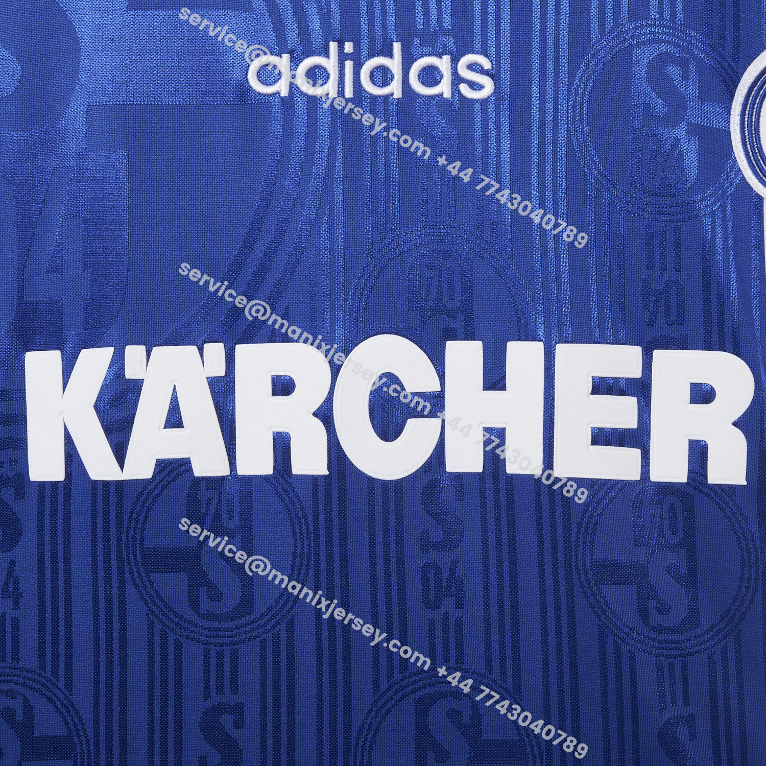 ManixJersey.com | Retro Schalke 04 1996-97 Home Jersey -Customize Name, Number and Patch | Worldwide Shipping