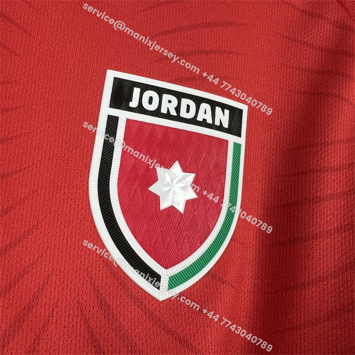 ManixJersey.com | Jordan 2026 Away Red Jersey - Fans Version -Customize Name, Number and Patch | Worldwide Shipping