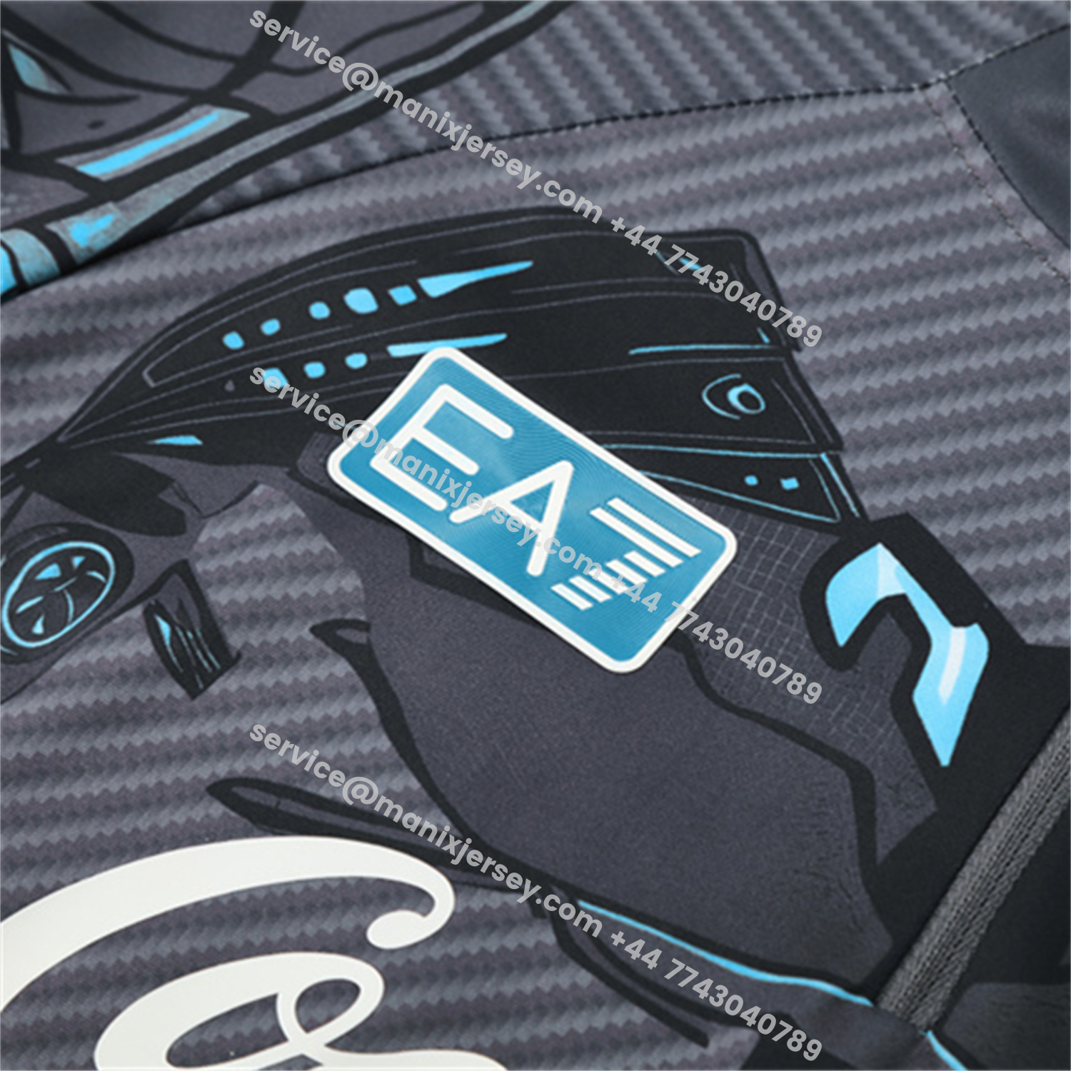 ManixJersey.com | Napoli 25-26 Kids Long Sleeve Training Set - Gray Mecha Top & Black Pants -Customize Name, Number and Patch | Worldwide Shipping