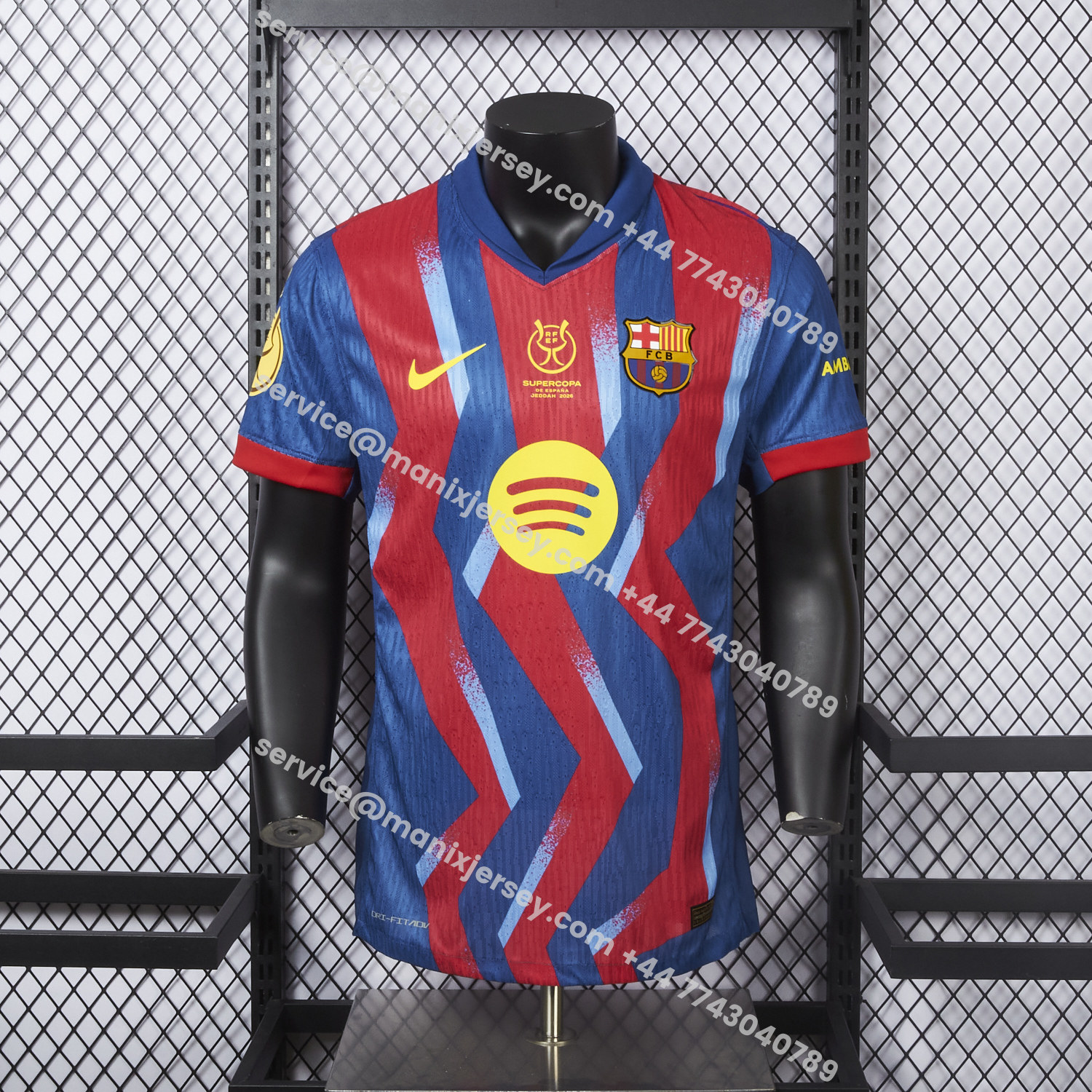 ManixJersey.com | Barcelona 25-26 Supercopa De España Fourth Jersey - Player Version -Customize Name, Number and Patch | Worldwide Shipping