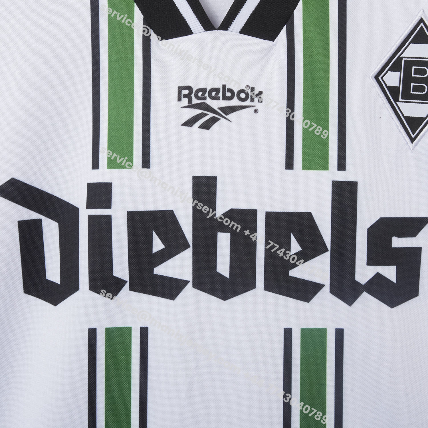 ManixJersey.com | Retro Borussia Mönchengladbach 1996-97 Jersey -Customize Name, Number and Patch | Worldwide Shipping