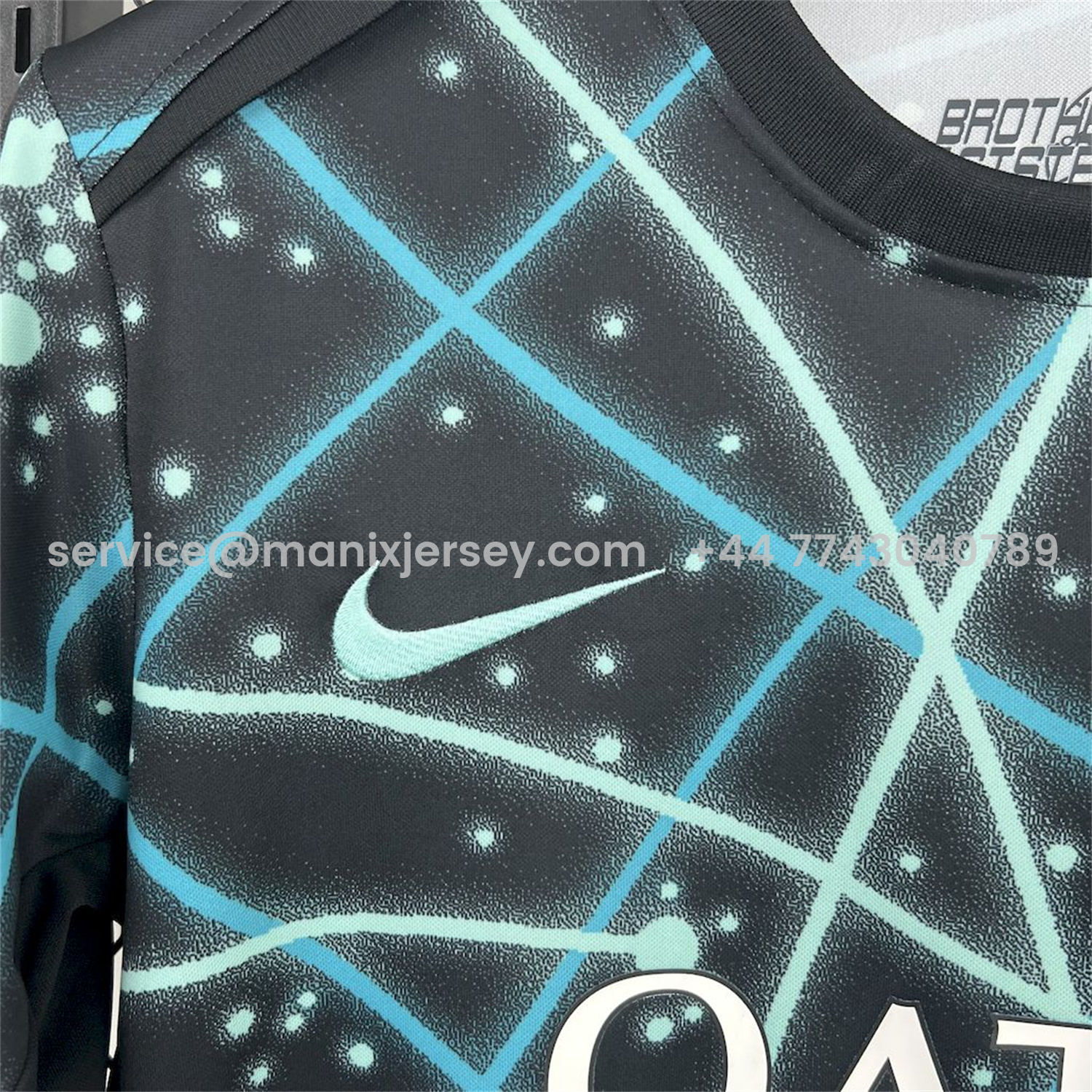 ManixJersey.com | Inter Milan 25-26 Blue Lines Black Pre-Match Training Jersey - Fans Version -Customize Name, Number and Patch | Worldwide Shipping