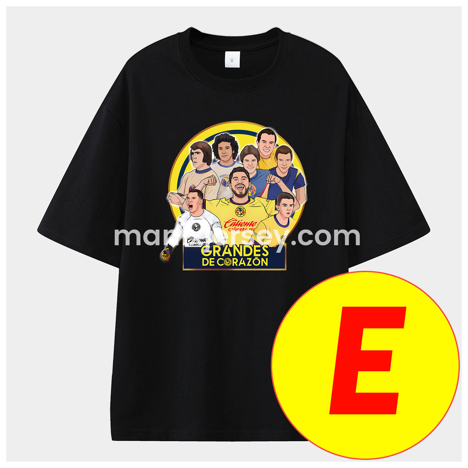 ManixJersey.com | Club América Triple Championship Unisex Pure Cotton T-shirt -Customize Name, Number and Patch | Worldwide Shipping