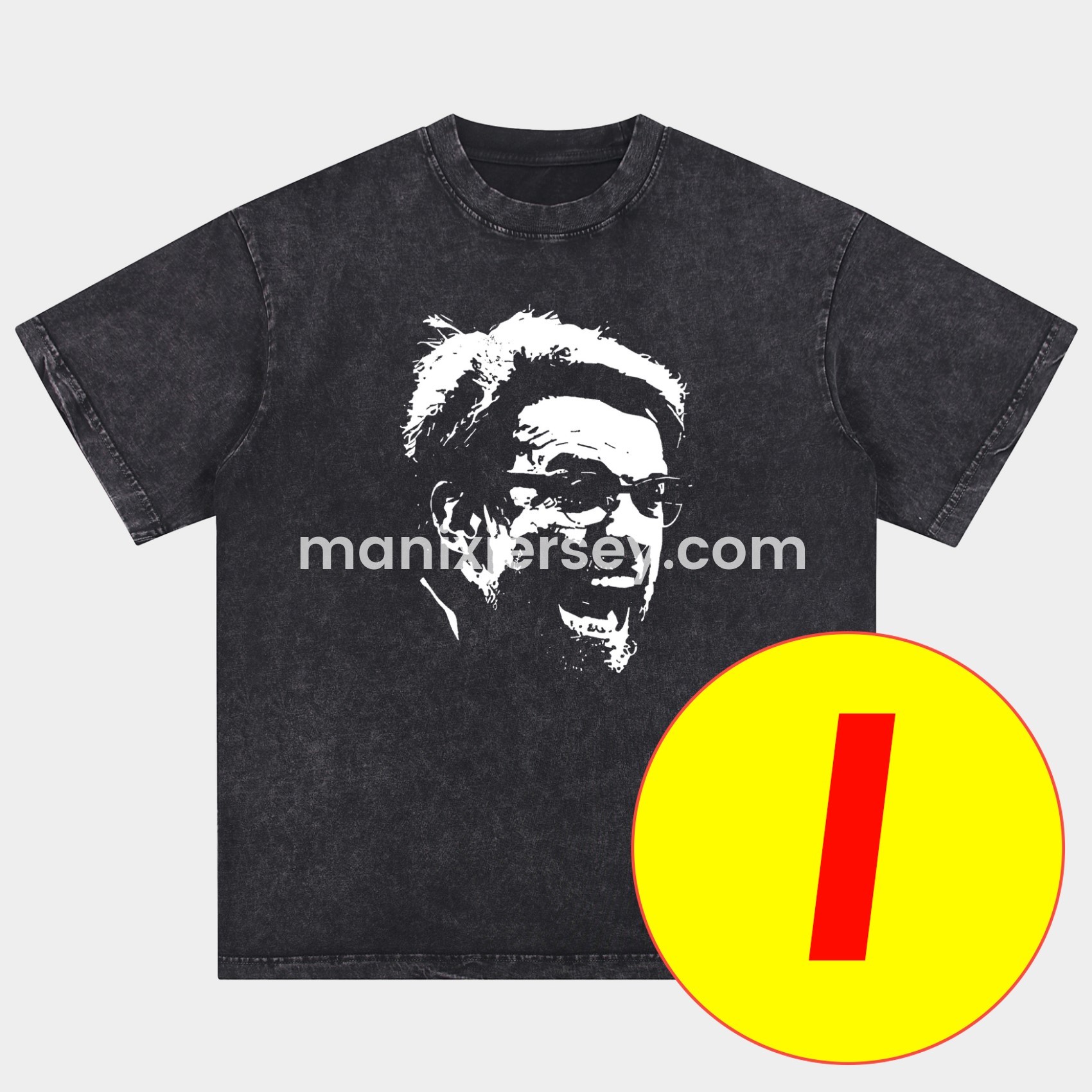 ManixJersey.com | Dortmund Oversized Washed T-Shirt -Customize Name, Number and Patch | Worldwide Shipping