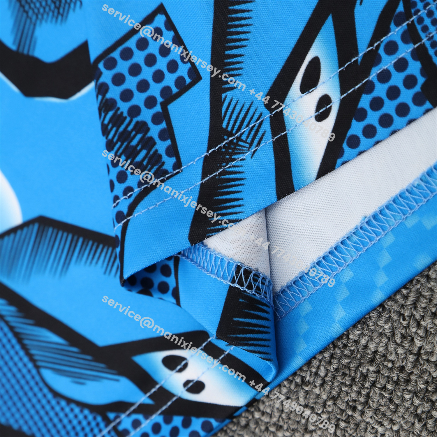 ManixJersey.com | Napoli 25-26 Vest Training Set - Blue Mecha Vest & Black Shorts -Customize Name, Number and Patch | Worldwide Shipping