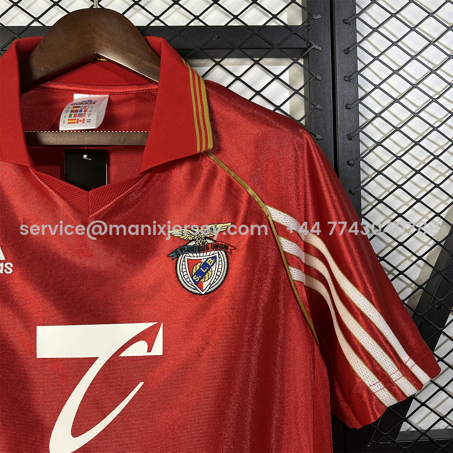 ManixJersey.com | Retro Benfica 1998-99 Home Jersey -Customize Name, Number and Patch | Worldwide Shipping