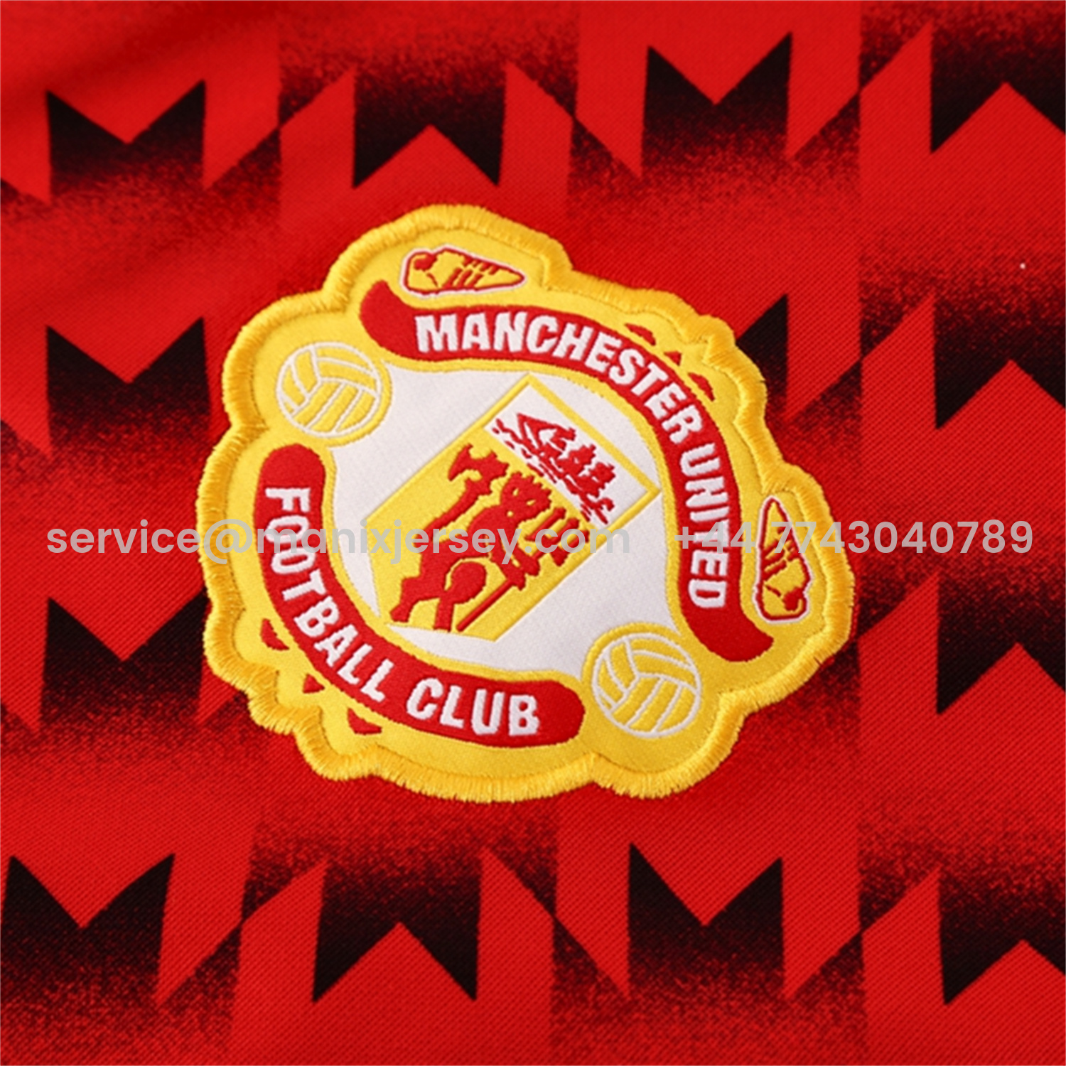 ManixJersey.com | Manchester United 25-26 Bring Back 1991 Jacket Training Tracksuit - Black and Red -Customize Name, Number and Patch | Worldwide Shipping