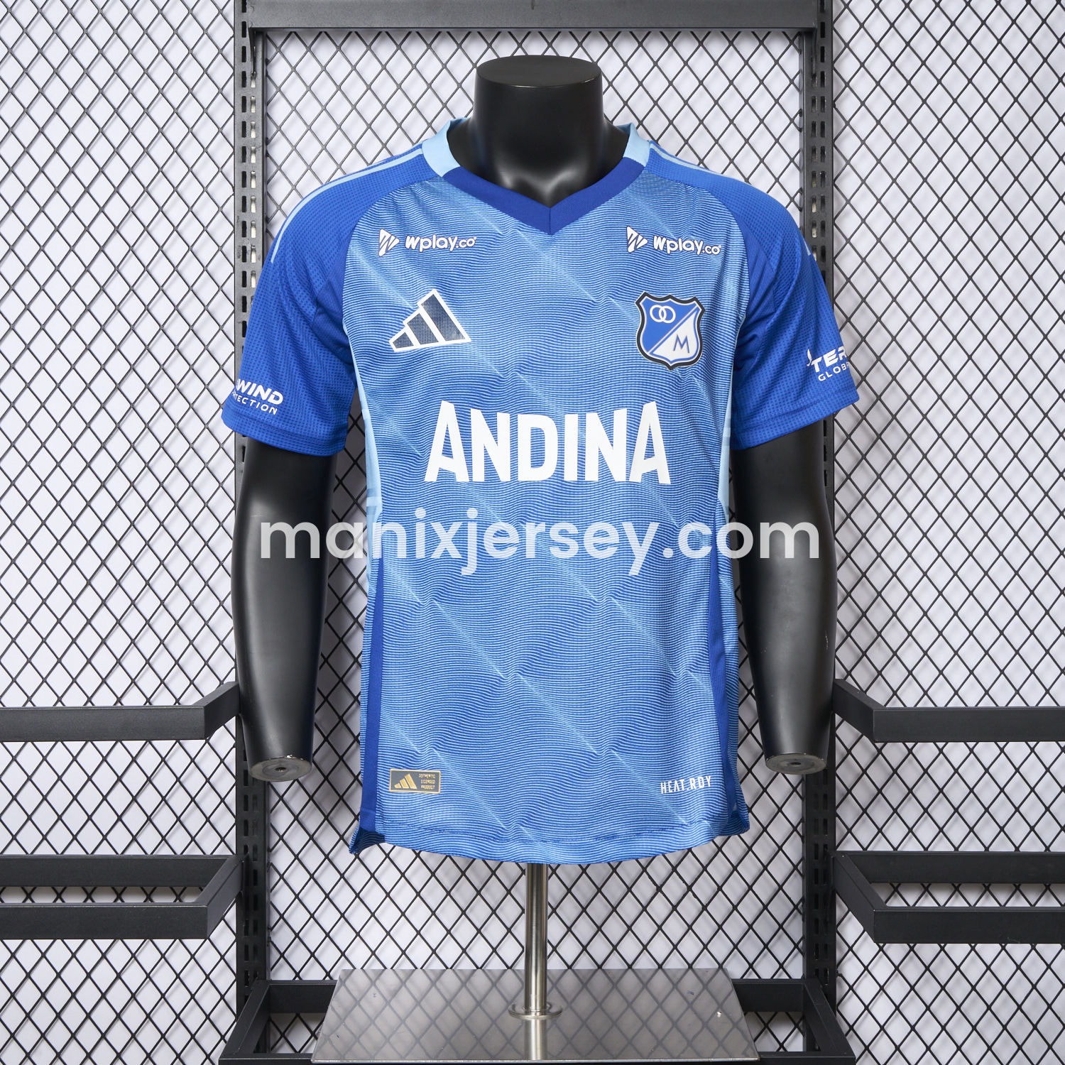 ManixJersey.com | Millonarios 25-26 Home Jersey - Player Version -Customize Name, Number and Patch | Worldwide Shipping