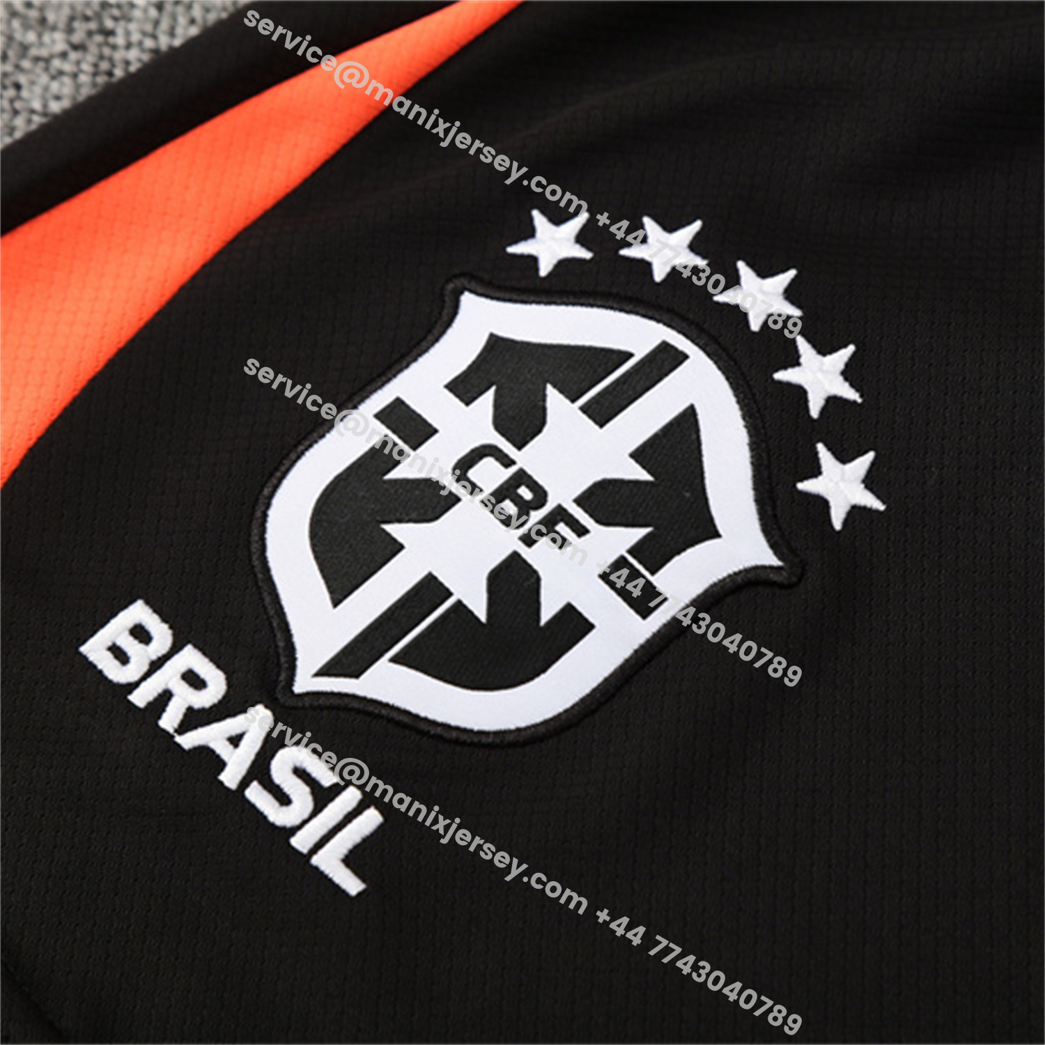 ManixJersey.com | Brazil 25-26 Kids Short-Sleeve Training Set - Yellow Top & Black Shorts -Customize Name, Number and Patch | Worldwide Shipping