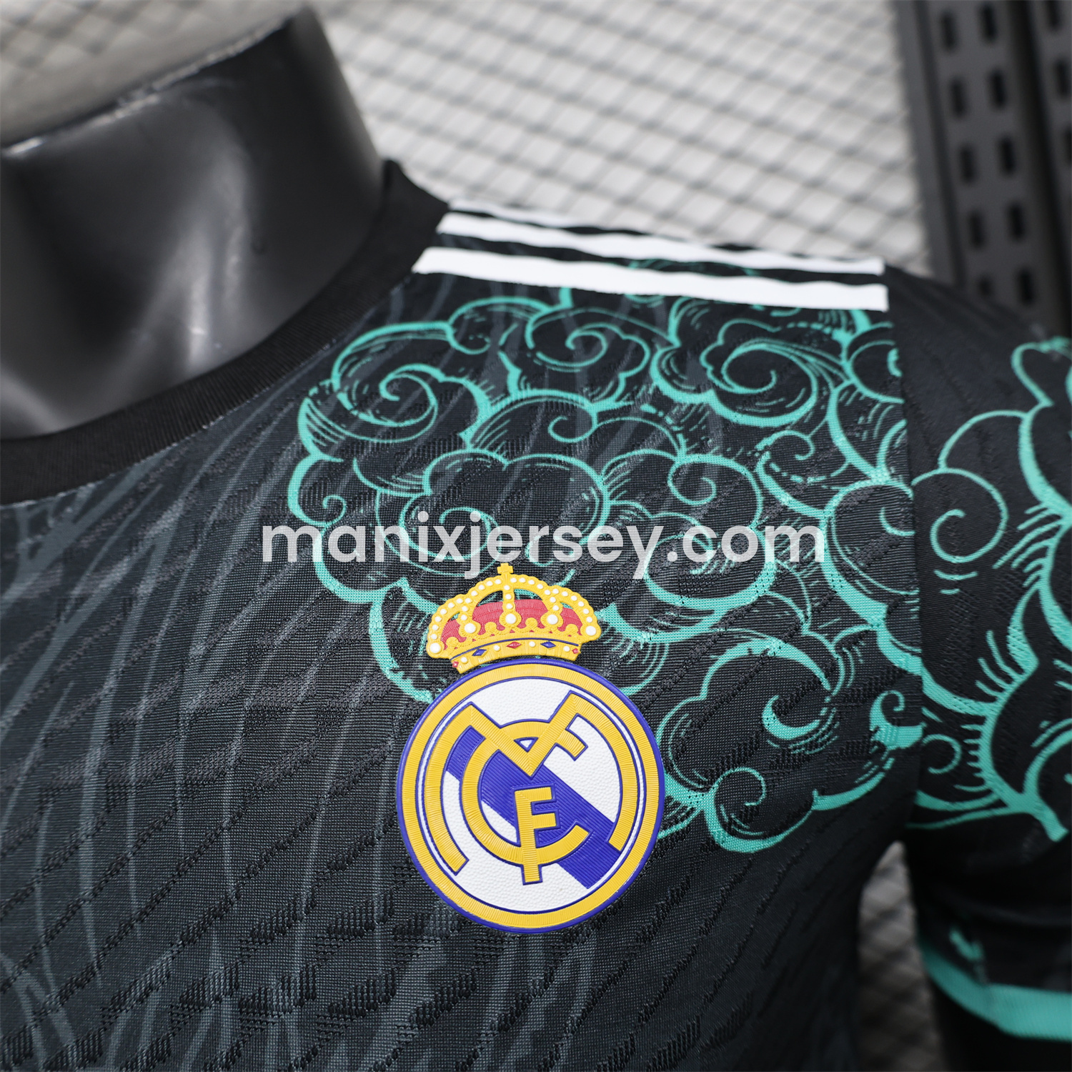 ManixJersey.com | Real Madrid 24-25 Black and Green Loong Jersey - Player Version -Customize Name, Number and Patch | Worldwide Shipping