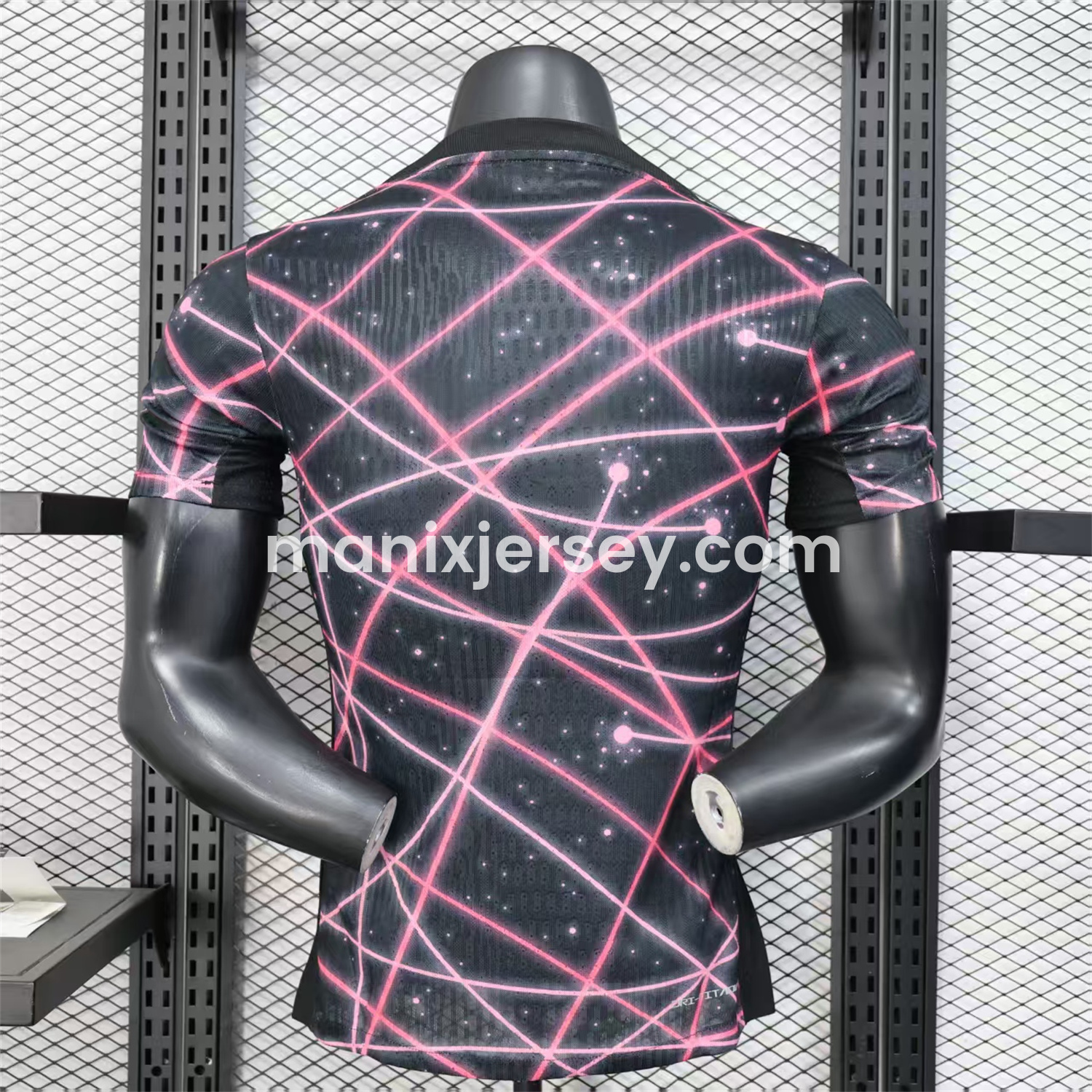 ManixJersey.com | Paris Saint-Germain PSG 25-26 Pink Lines Jordan Black Special Jersey - Player Version -Customize Name, Number and Patch | Worldwide Shipping