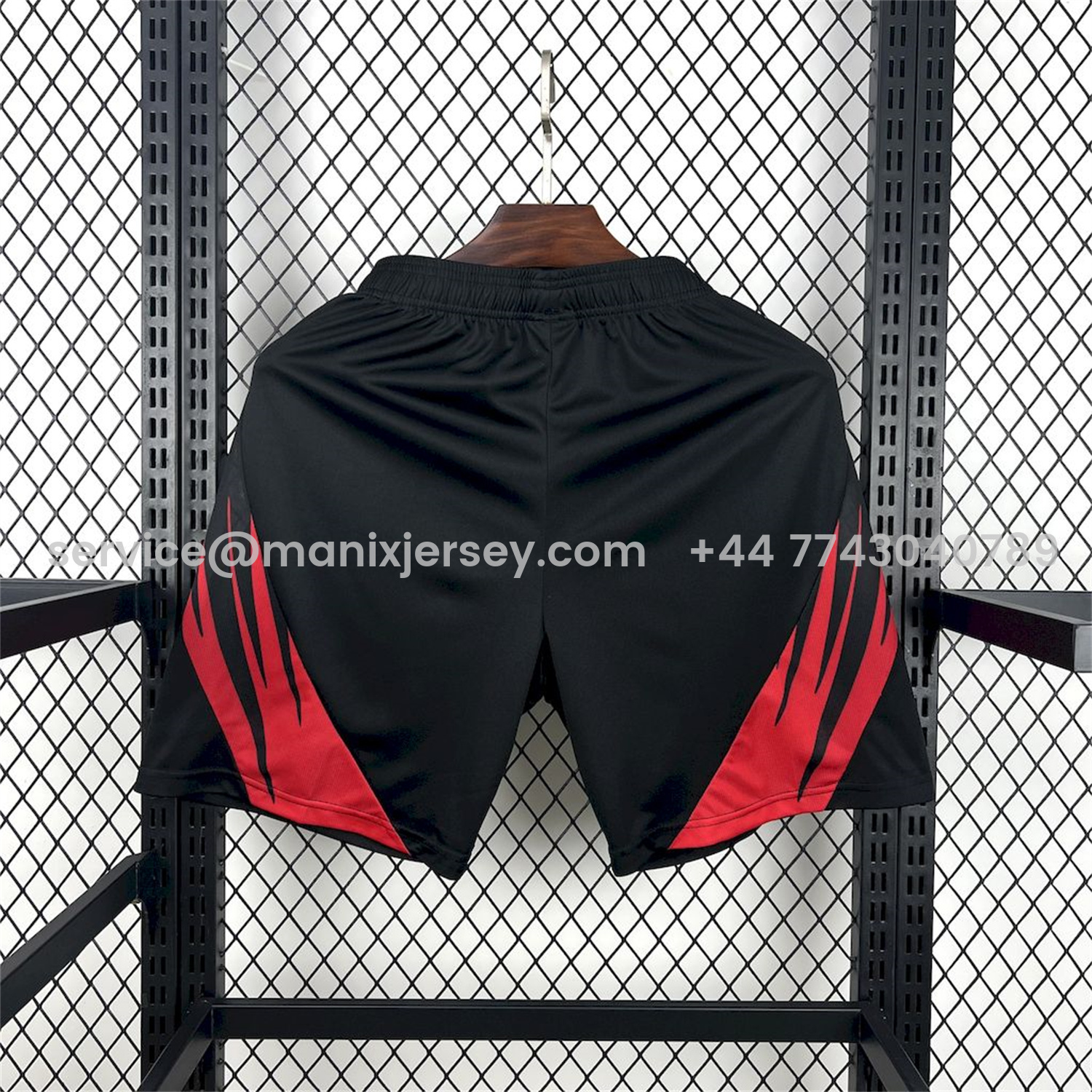 ManixJersey.com | Flamengo 25-26 Away Black Shorts - Fans Version -Customize Name, Number and Patch | Worldwide Shipping