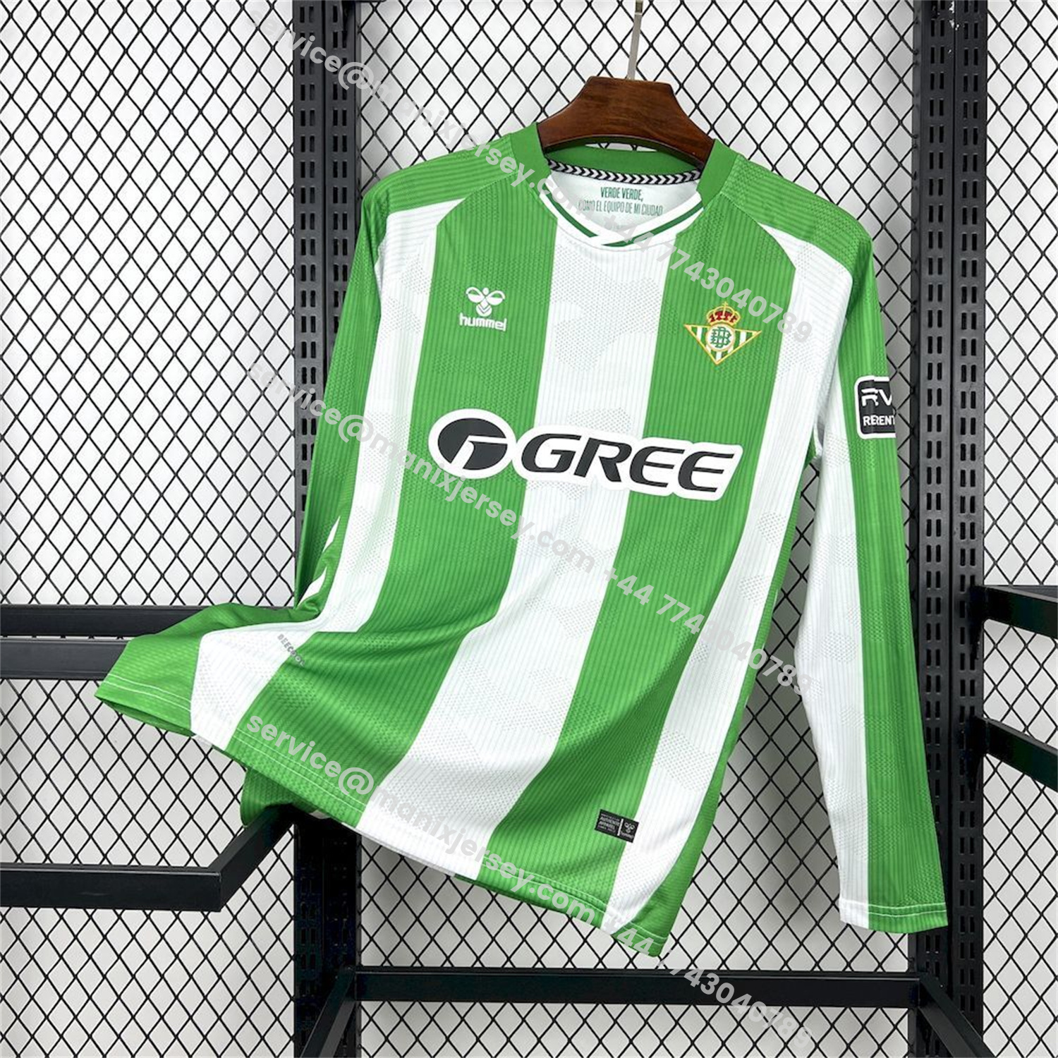 ManixJersey.com | Real Betis 25-26 Home Long Sleeves Jersey - Fans Version -Customize Name, Number and Patch | Worldwide Shipping