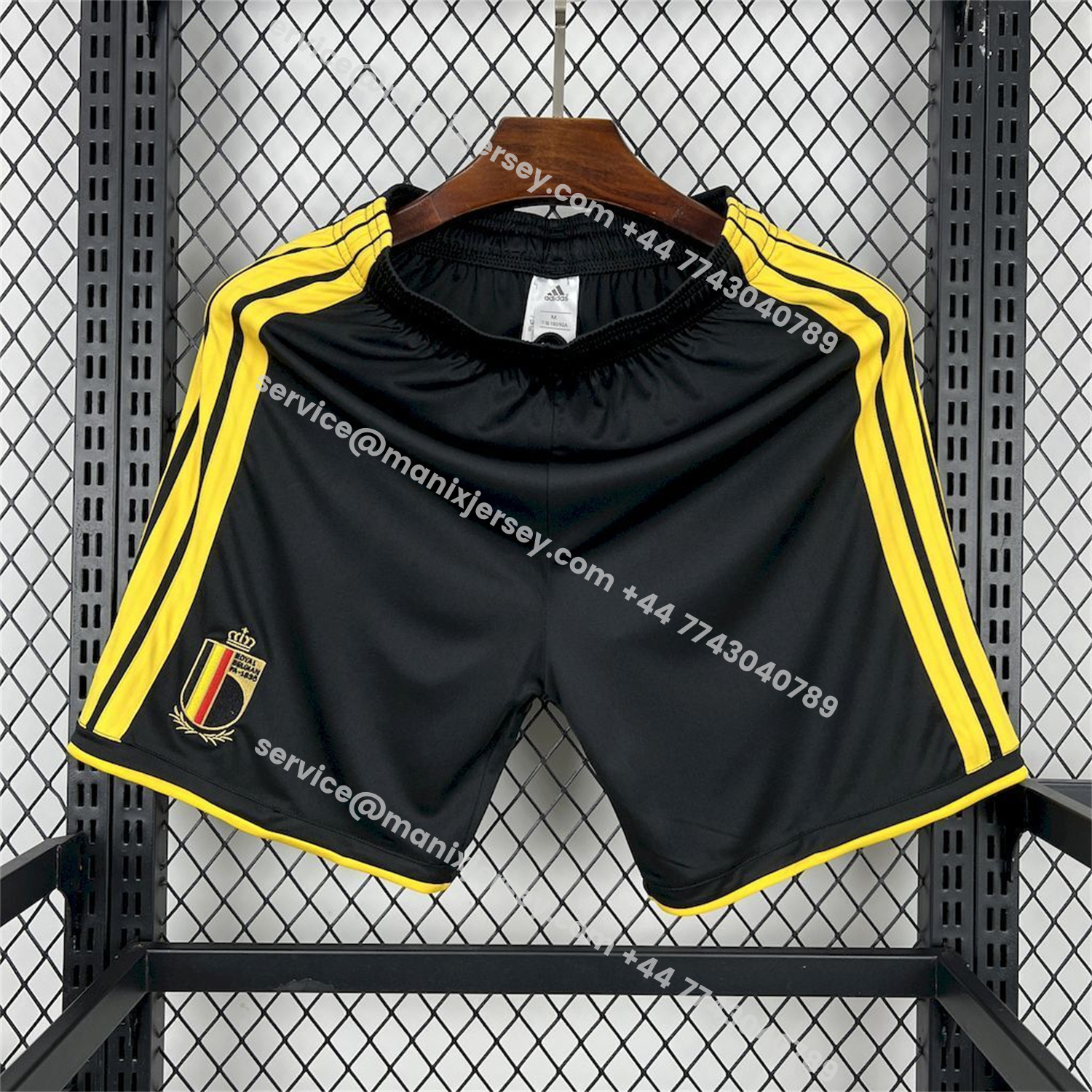 ManixJersey.com | Belgium 2026 Home Black Shorts - Fans Version -Customize Name, Number and Patch | Worldwide Shipping