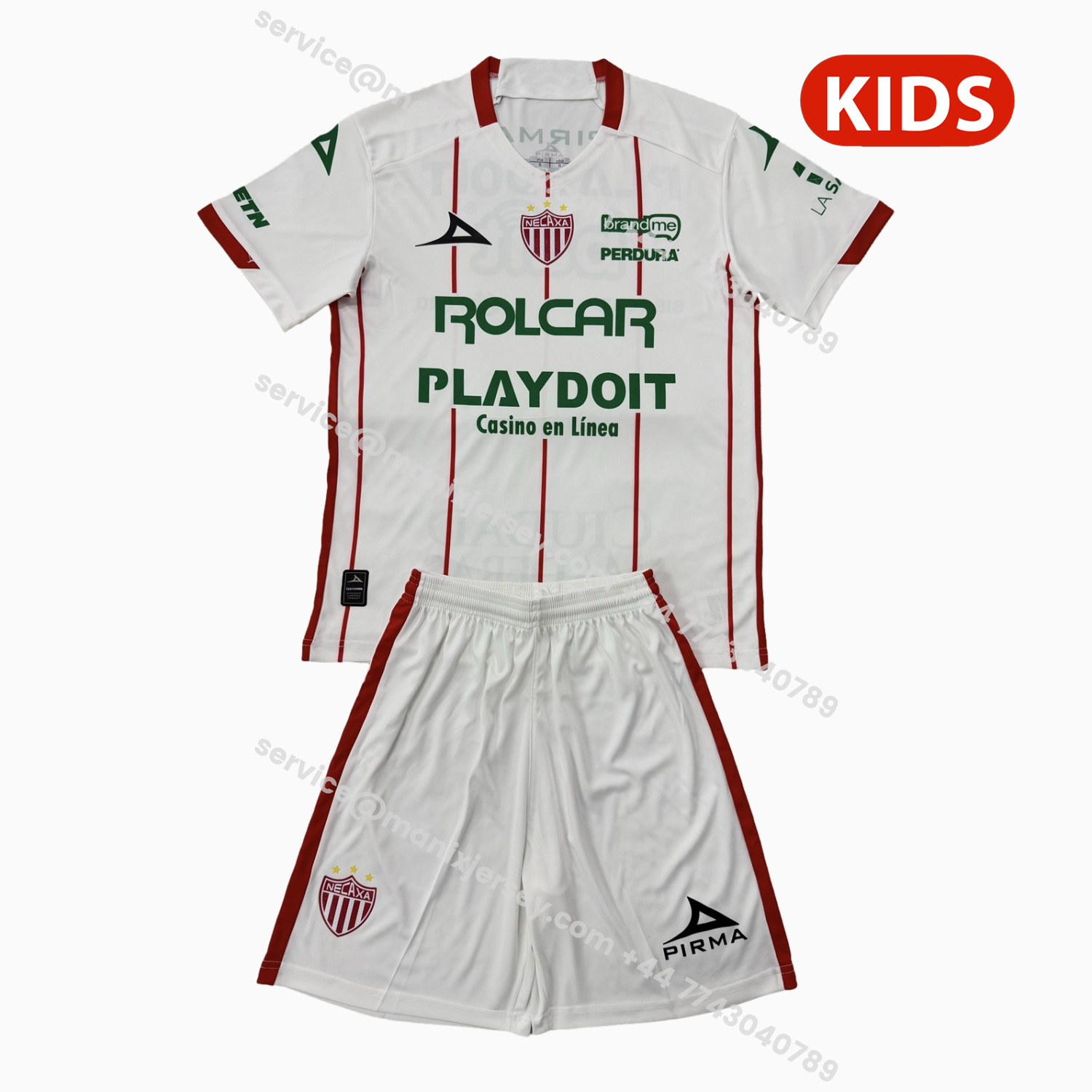 ManixJersey.com | Necaxa 25-26 Home Kids Kit -Customize Name, Number and Patch | Worldwide Shipping