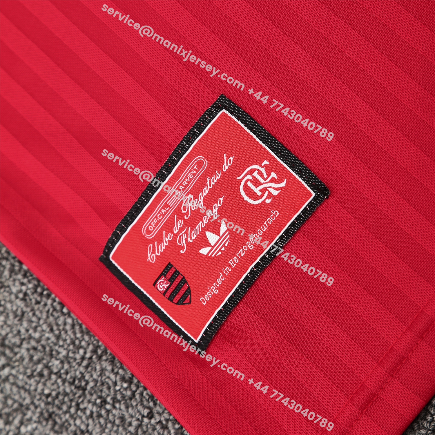 ManixJersey.com | Flamengo 25-26 Short-Sleeve Training Set - Red Top & Black Shorts -Customize Name, Number and Patch | Worldwide Shipping