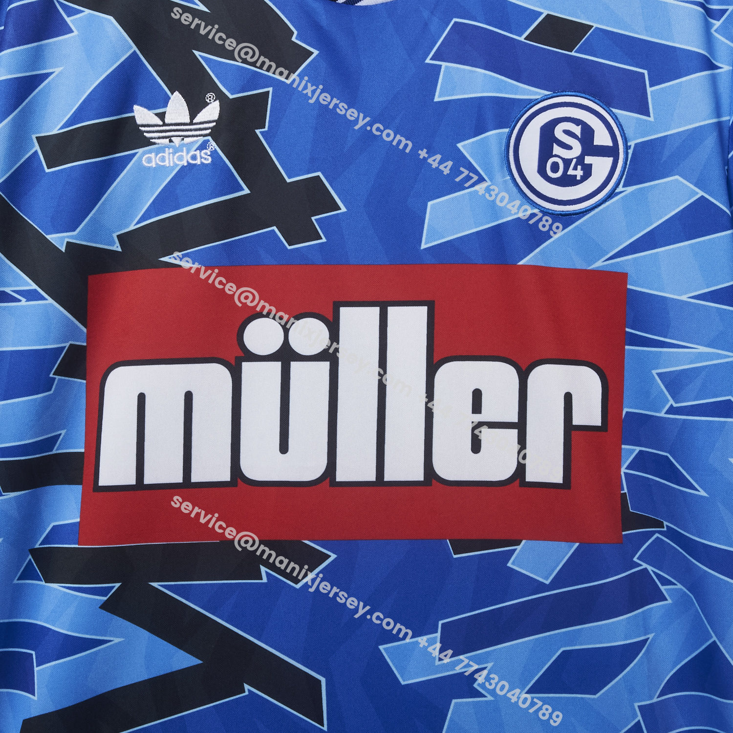 ManixJersey.com | Retro Schalke 04 1993-94 Home Jersey -Customize Name, Number and Patch | Worldwide Shipping