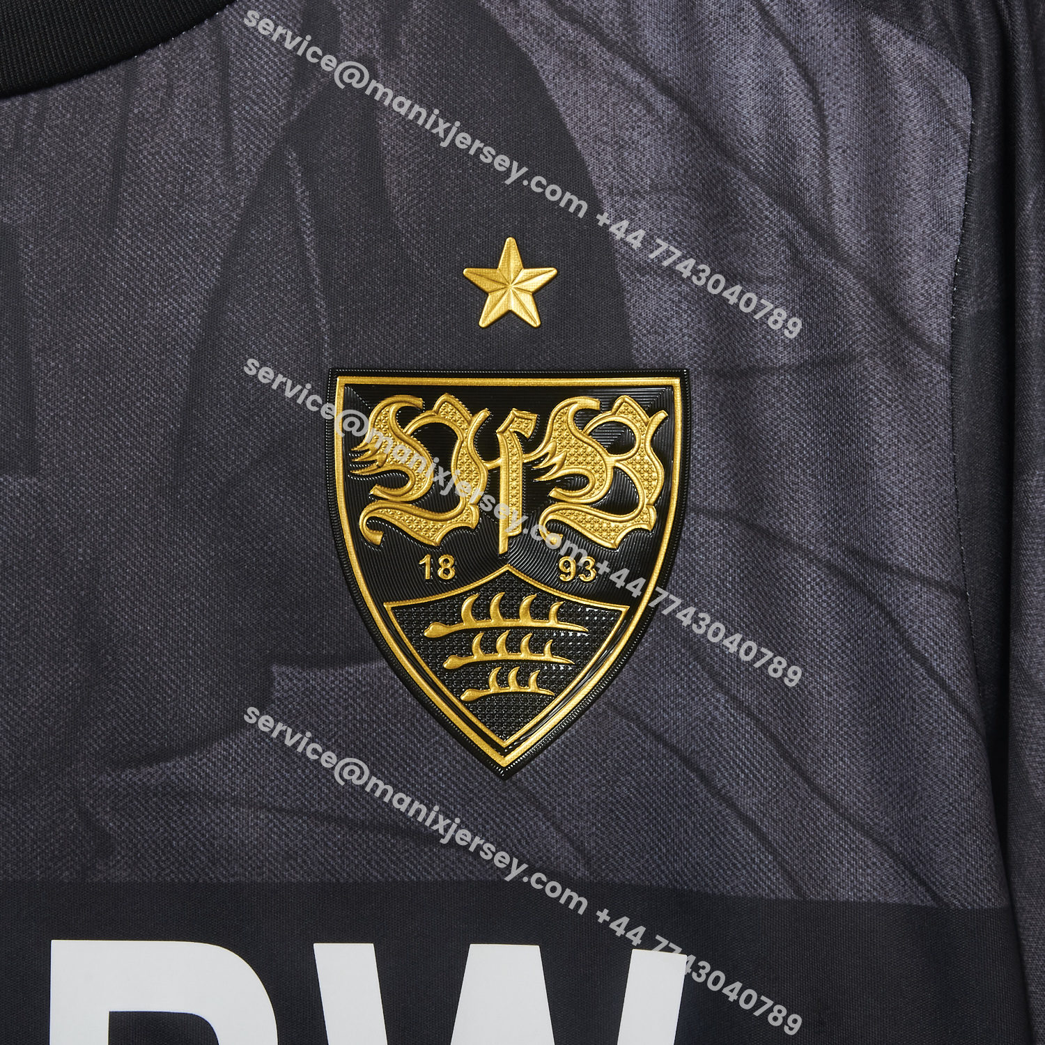 ManixJersey.com | VfB Stuttgart 25-26 Third Black Jersey - Fans Version -Customize Name, Number and Patch | Worldwide Shipping