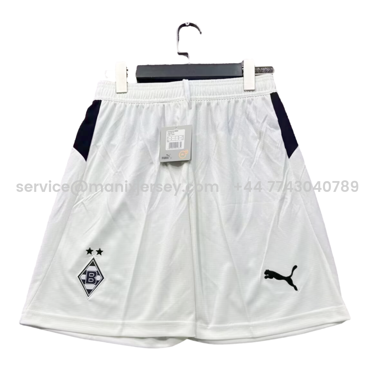 ManixJersey.com | Borussia Mönchengladbach 25-26 Home White Shorts - Fans Version -Customize Name, Number and Patch | Worldwide Shipping