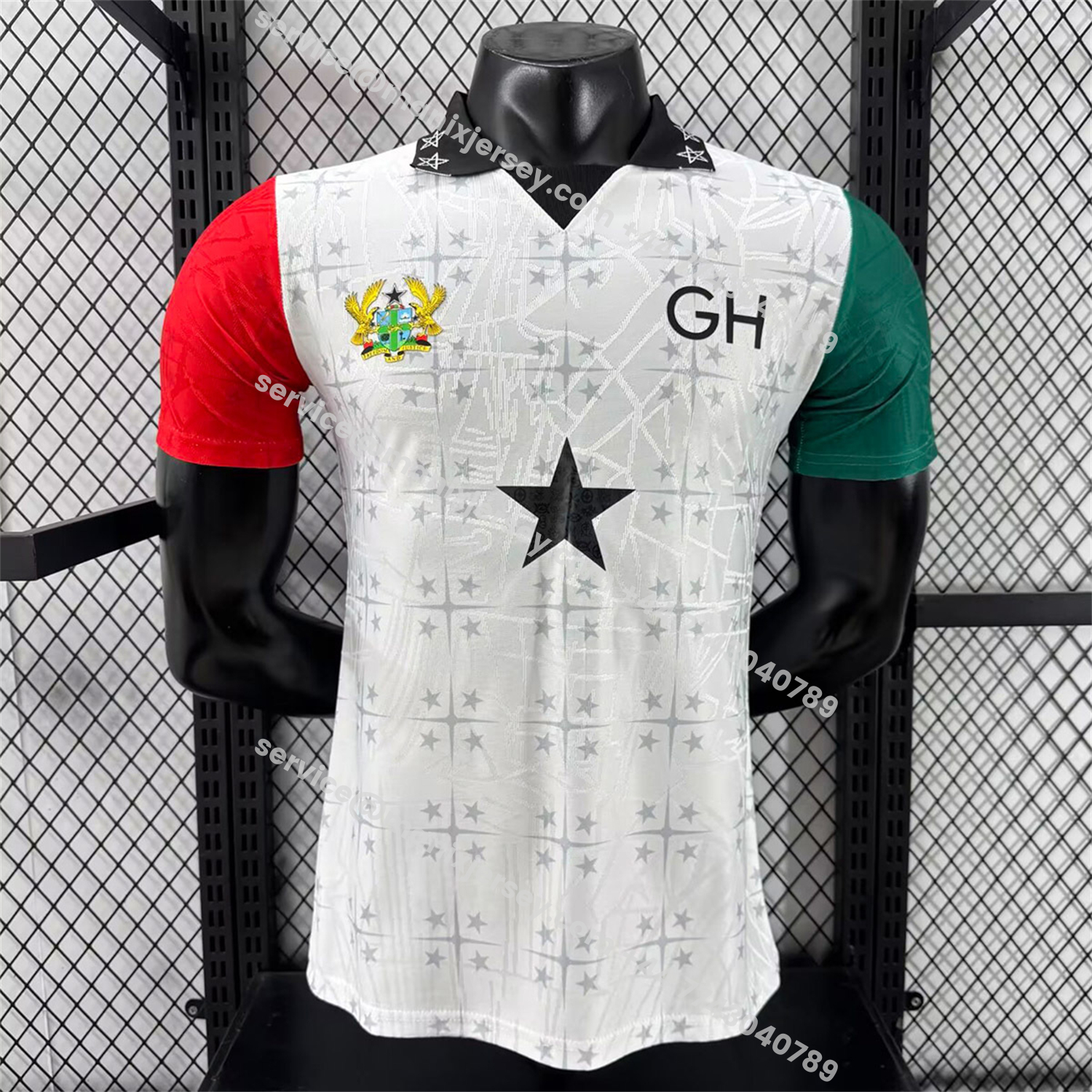 ManixJersey.com | Ghana 2026 Coat Of Arms White Special Jersey - Player Version -Customize Name, Number and Patch | Worldwide Shipping